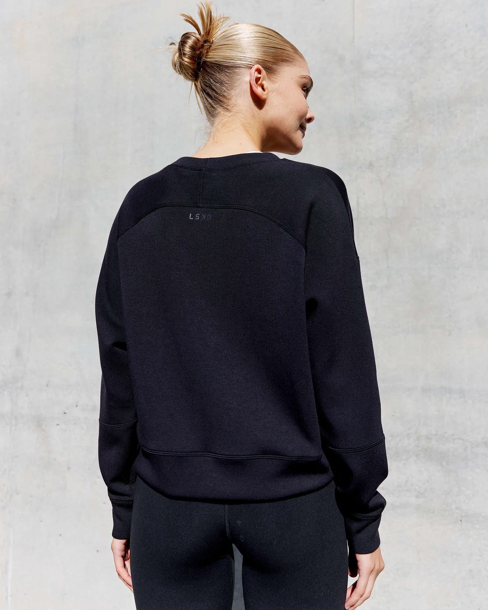 Elevate SoftTouch Crew Neck Sweater - Black-Black - Image 3