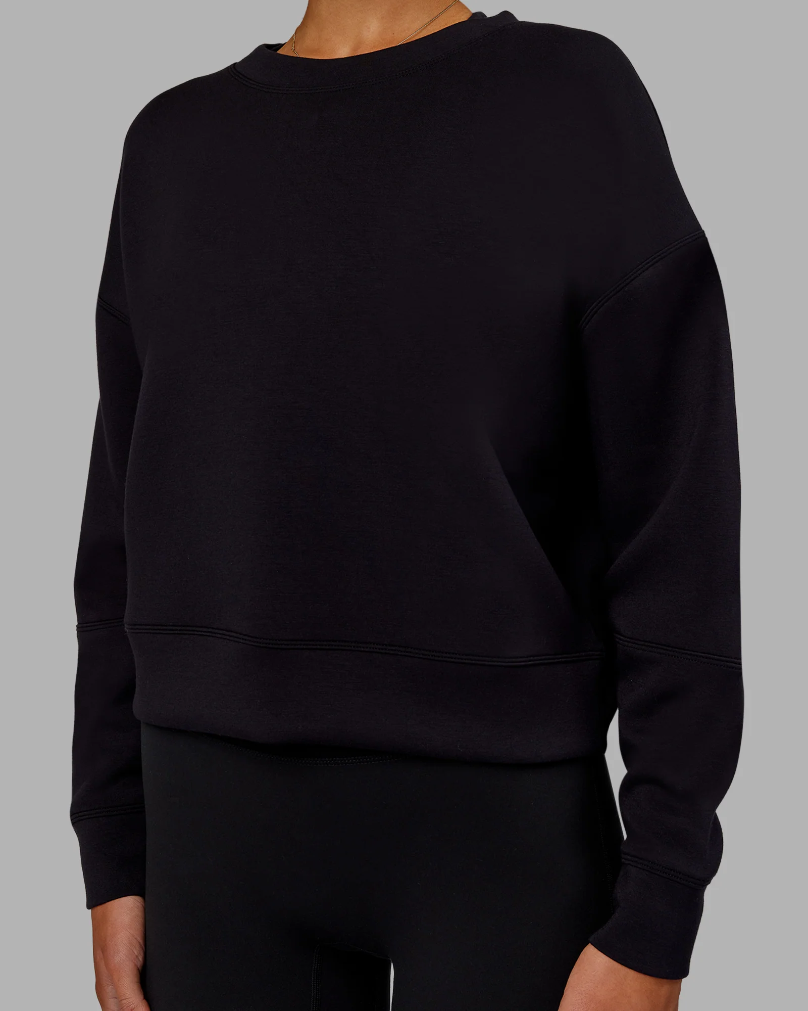 Elevate SoftTouch Crew Neck Sweater - Black-Black - Image 6
