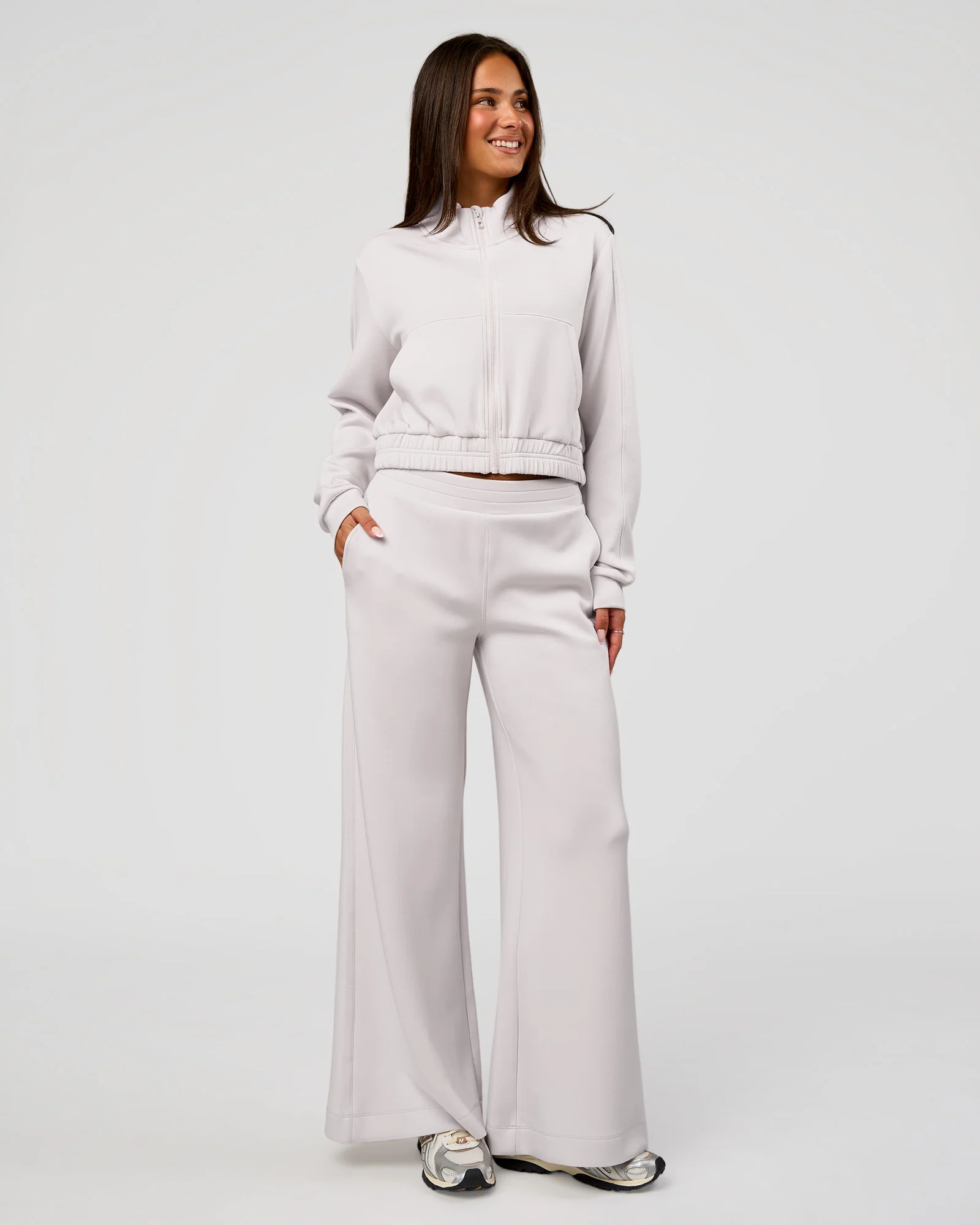 Elevate SoftTouch Cropped Full Zip Jacket - Clay - Image 2