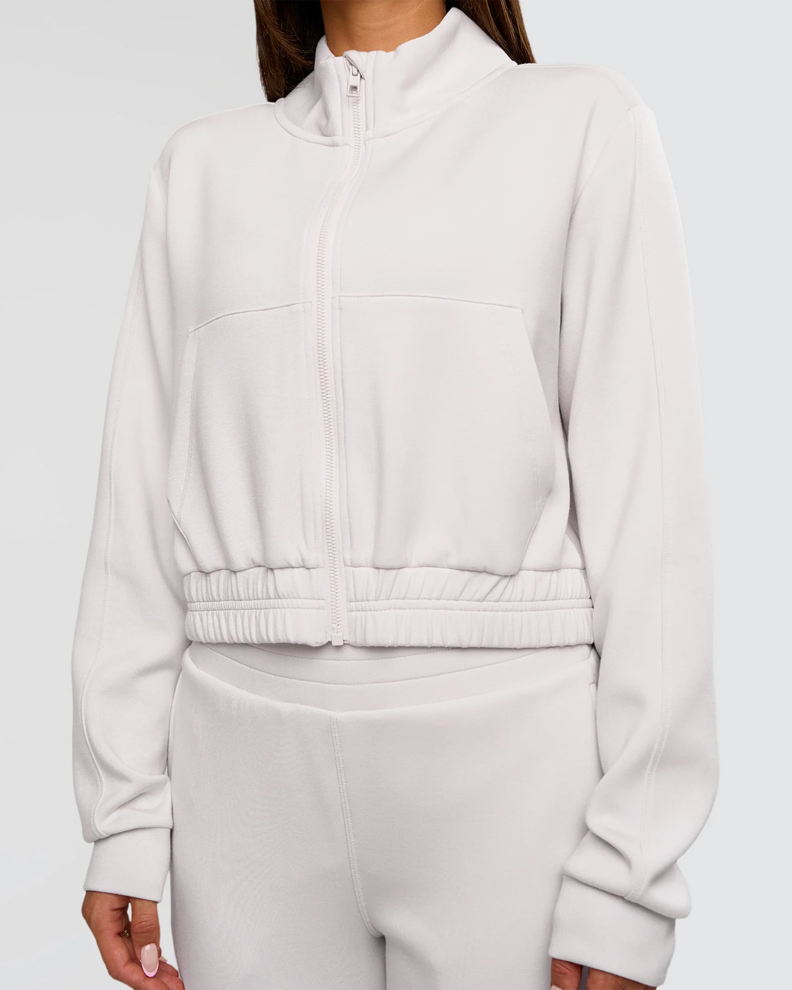 Elevate SoftTouch Cropped Full Zip Jacket - Clay - Image 5