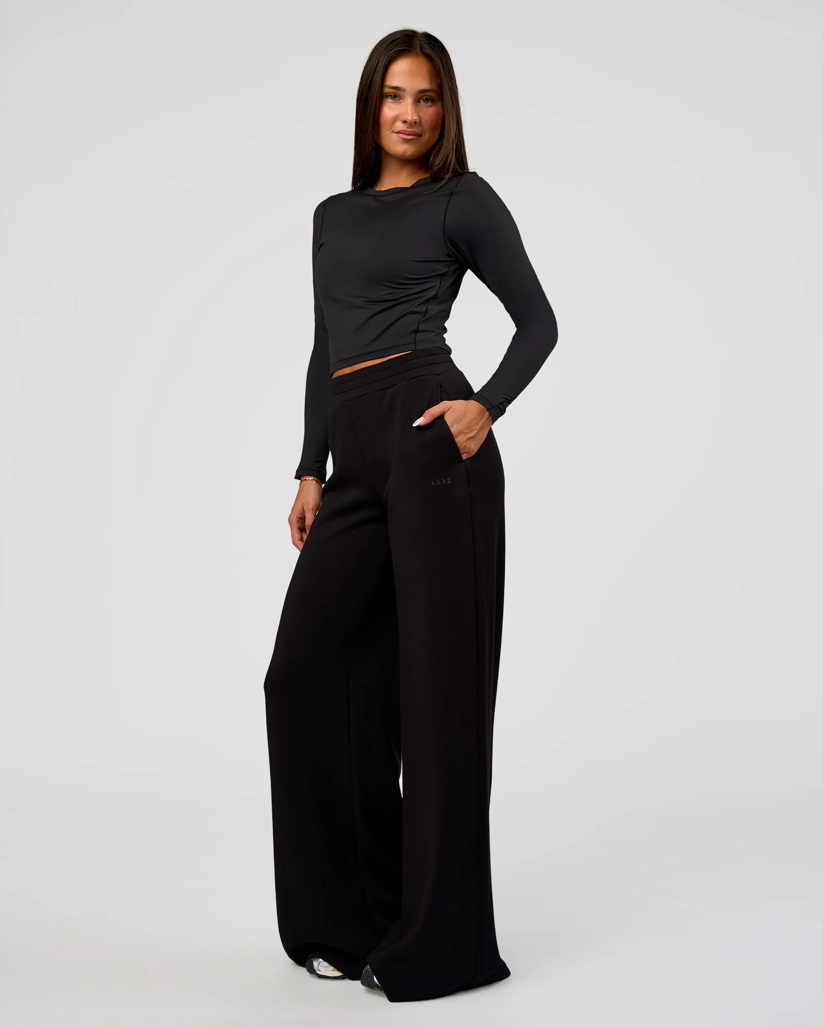 Elevate SoftTouch Wide Leg Pant Tall - Black - Image 6