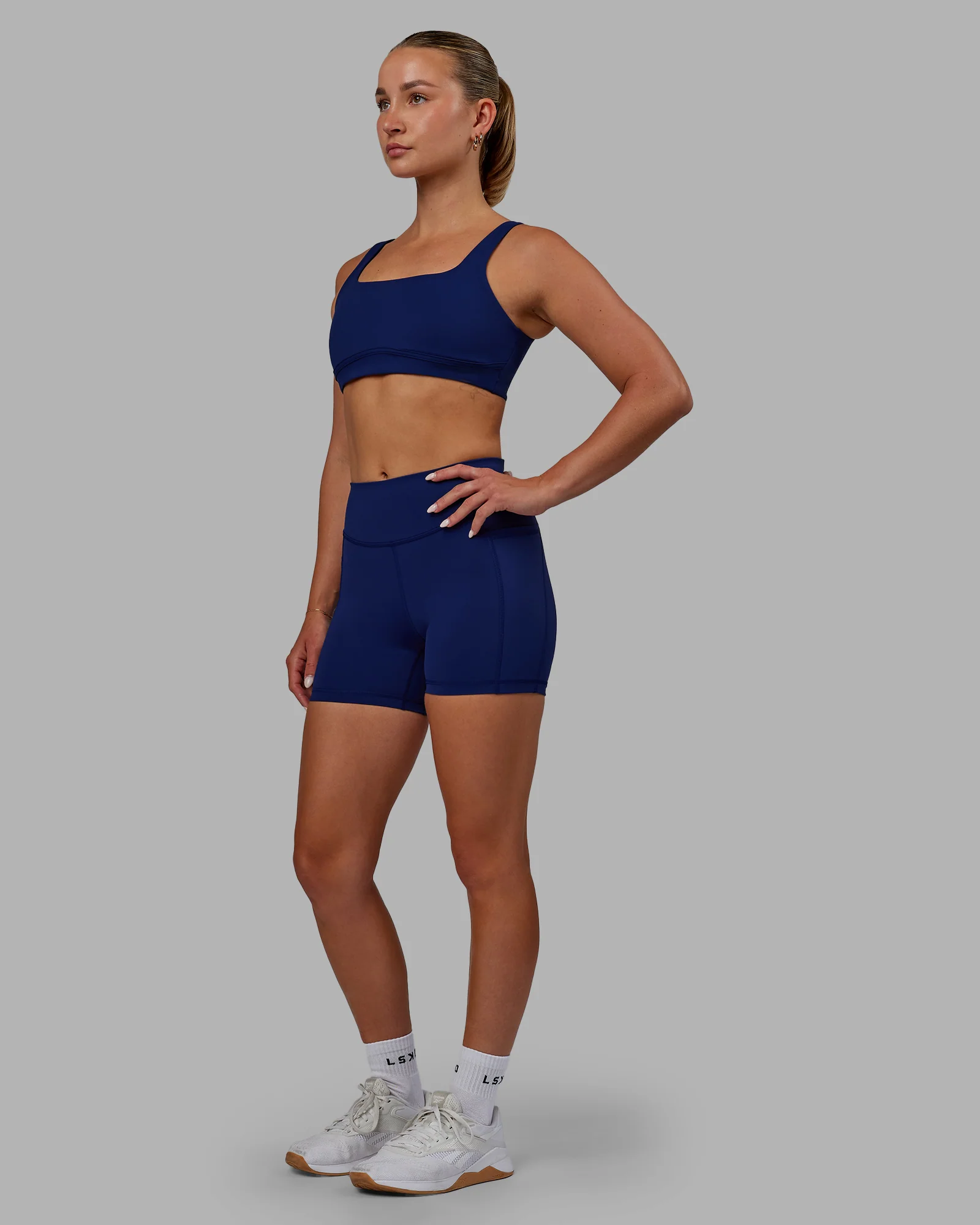 Elite High-Rise 4" Short Pockets - Midnight Blue - Image 2