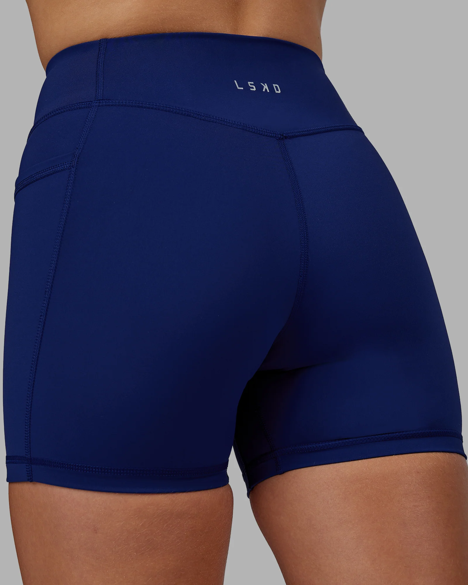 Elite High-Rise 4" Short Pockets - Midnight Blue - Image 8
