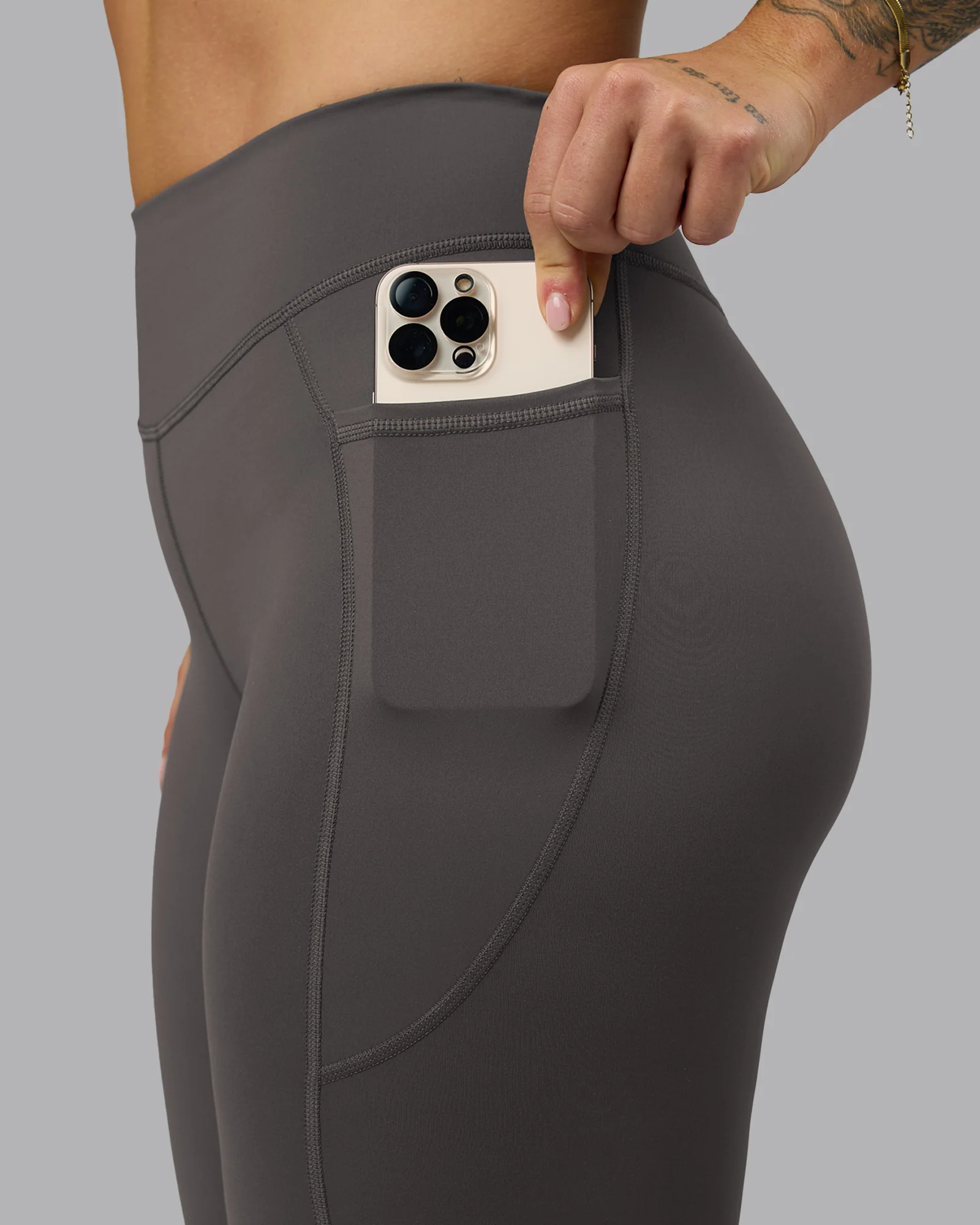 Elite High-Rise 7/8 Legging Pockets - Dark Storm - Image 6