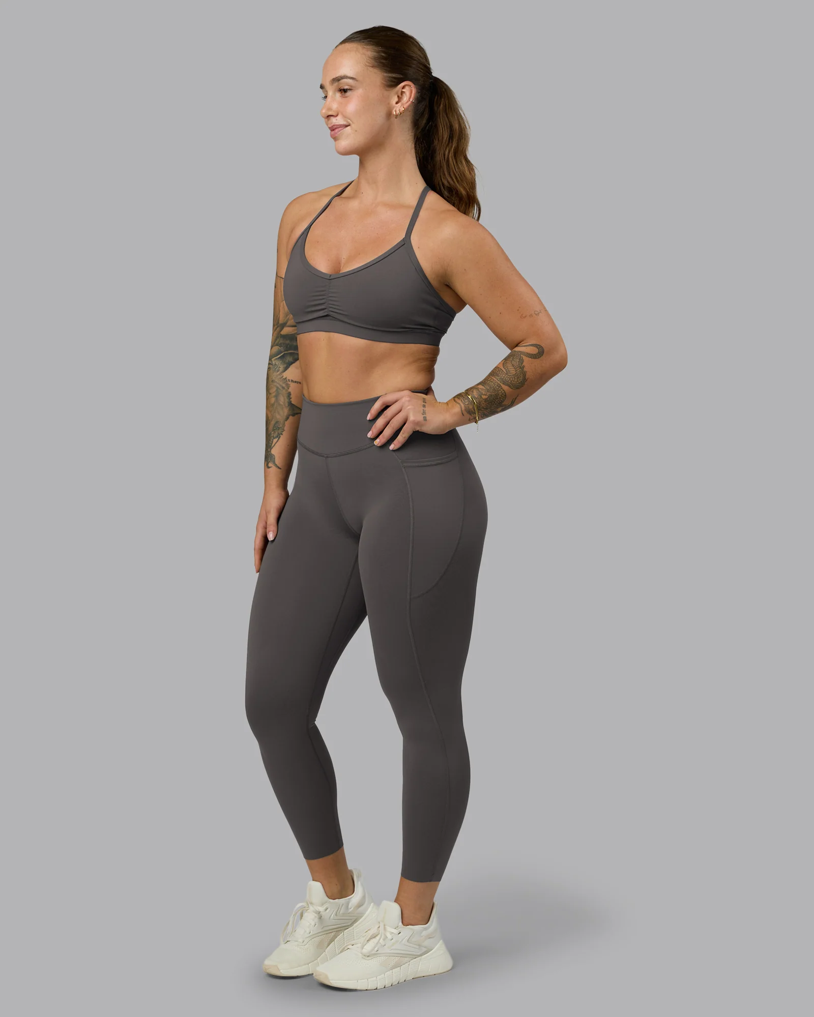 Elite High-Rise 7/8 Legging Pockets - Dark Storm - Image 7