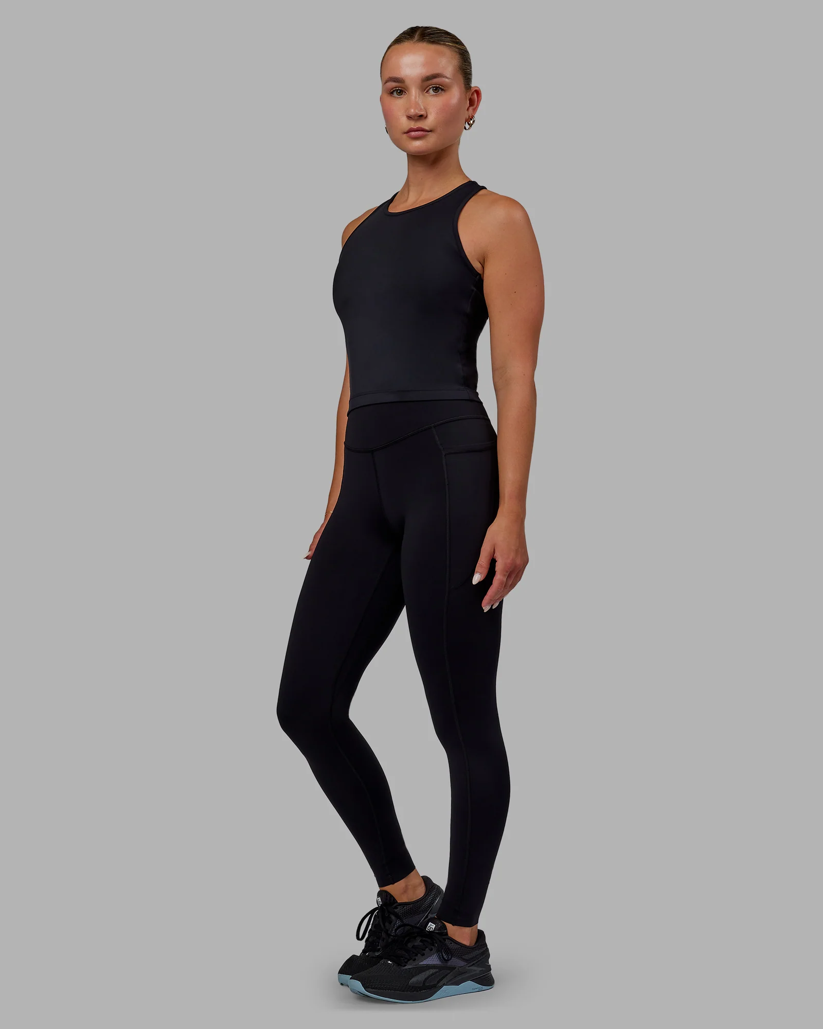 Elite High-Rise Full Length Legging Pockets - Black - Image 8