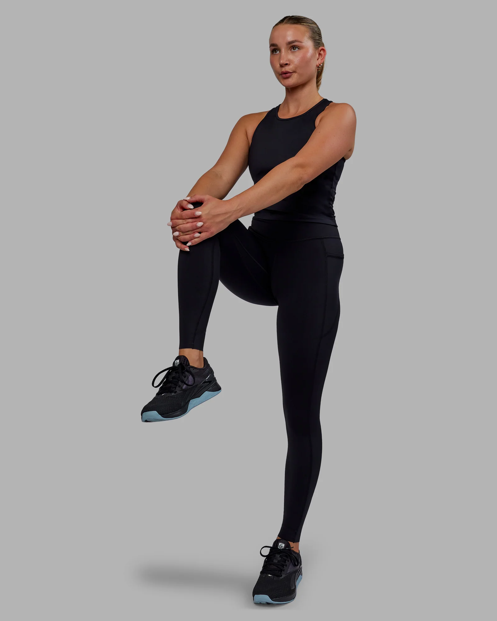 Elite High-Rise Full Length Legging Pockets - Black - Image 9