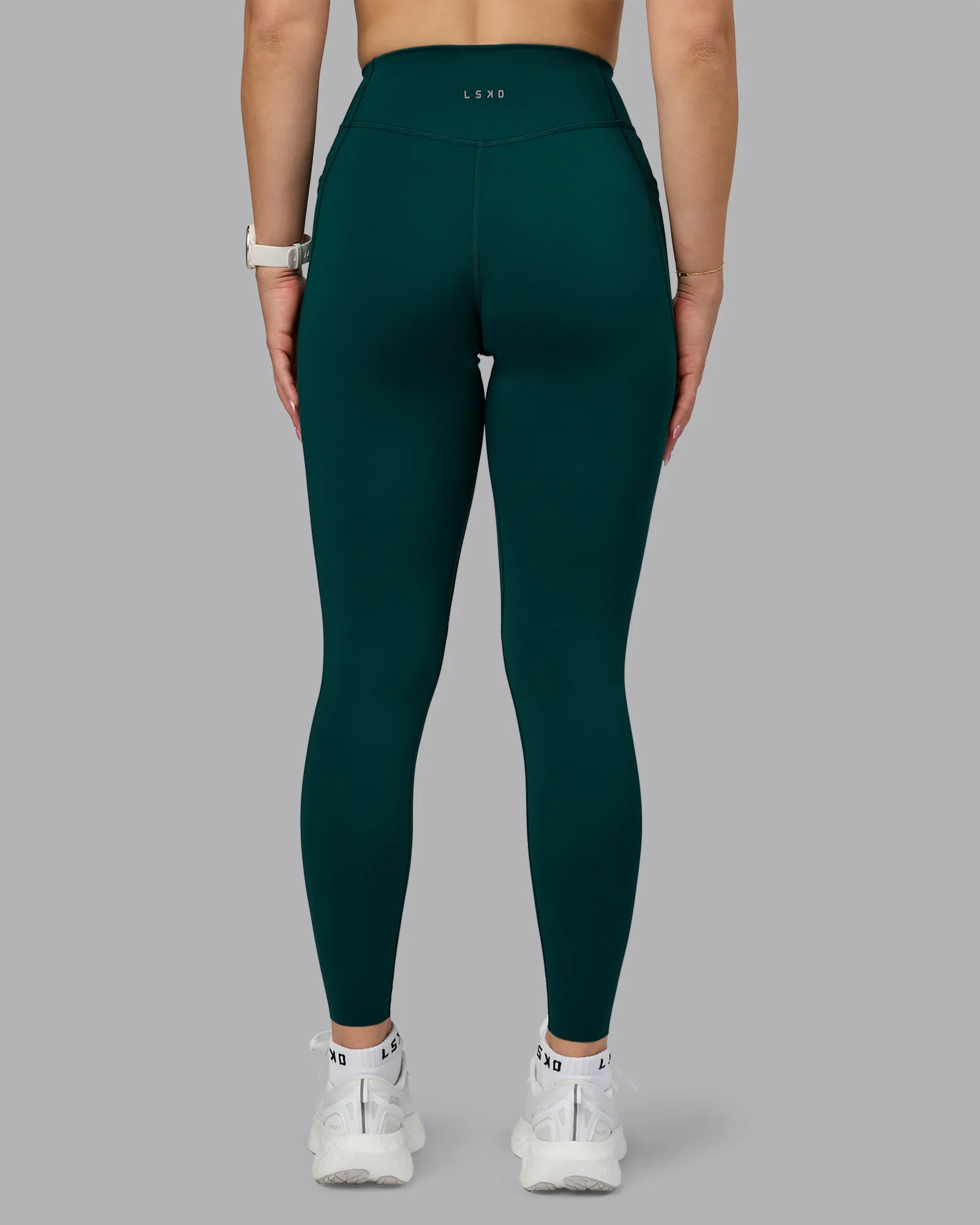 Elite High-Rise Full Length Legging Pockets - Dark Moss - Image 4