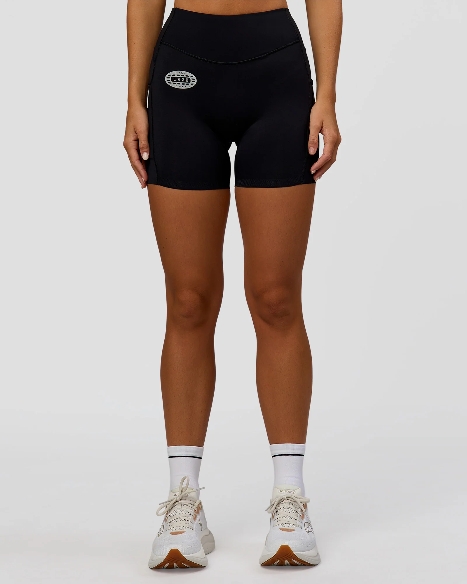 Elite Hype Reflective Run High-Rise 5" Short Pockets - Black-Hype Reflective - Image 7