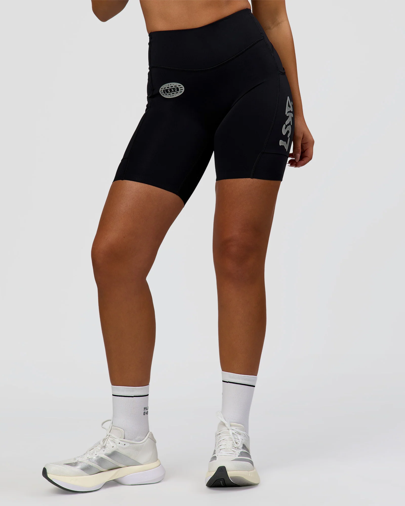 Elite Hype Reflective Run High-Rise 7" Short Pockets - Black-Hype Reflective - Image 3