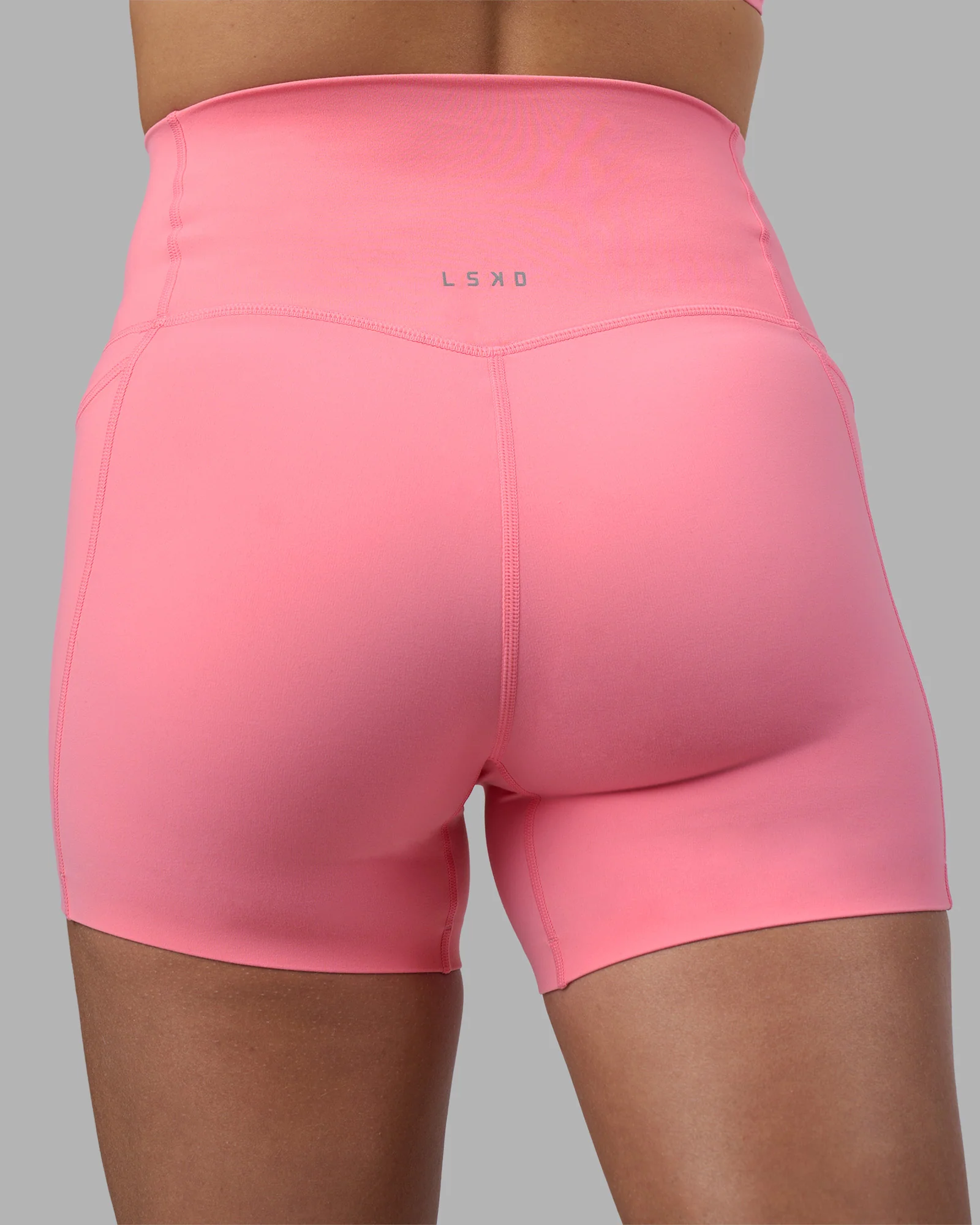 Elixir Ultra High-Rise 4" Short Pockets - Candy Pink - Image 8