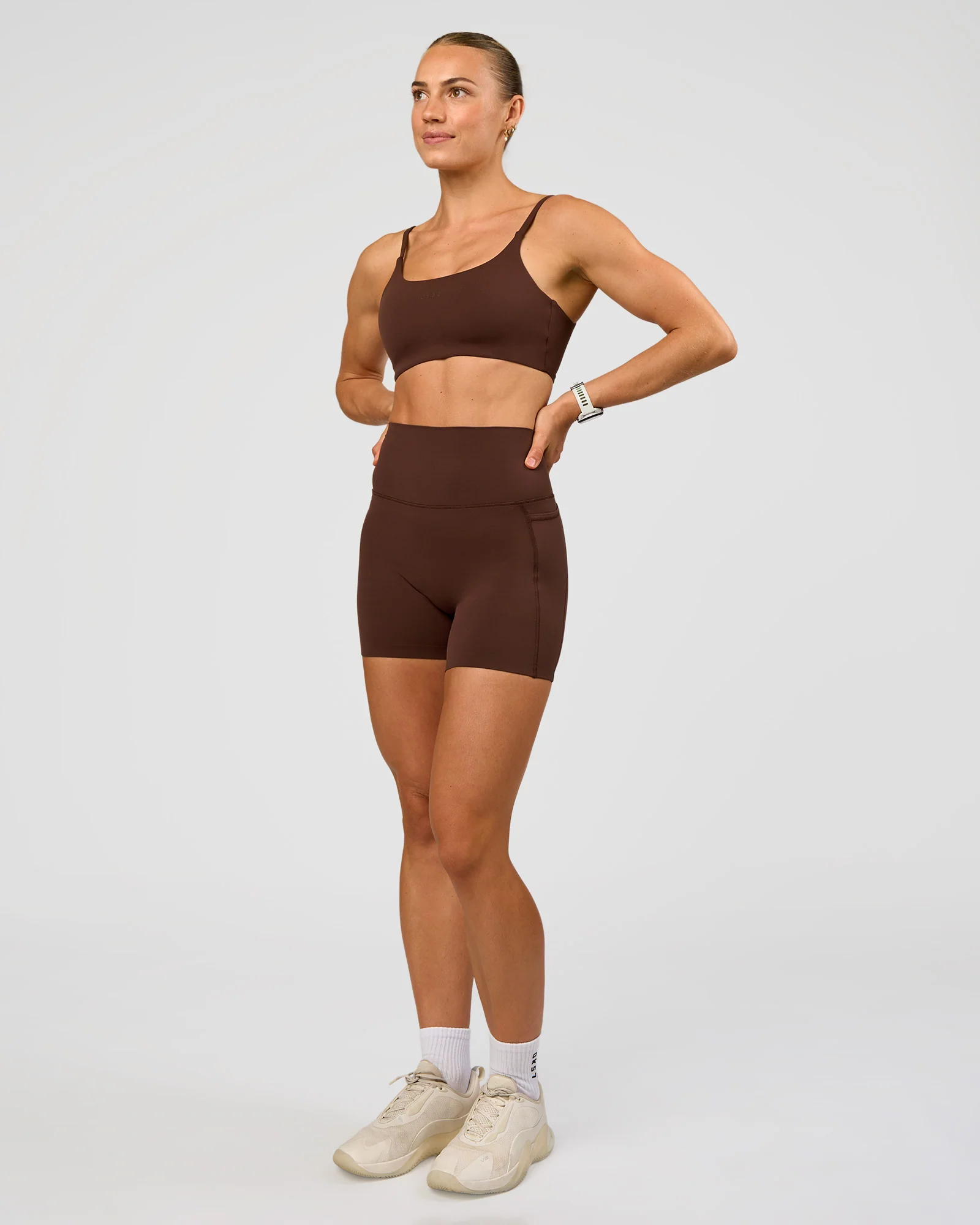 Elixir Ultra High-Rise 4" Short Pockets - Hot Chocolate - Image 7