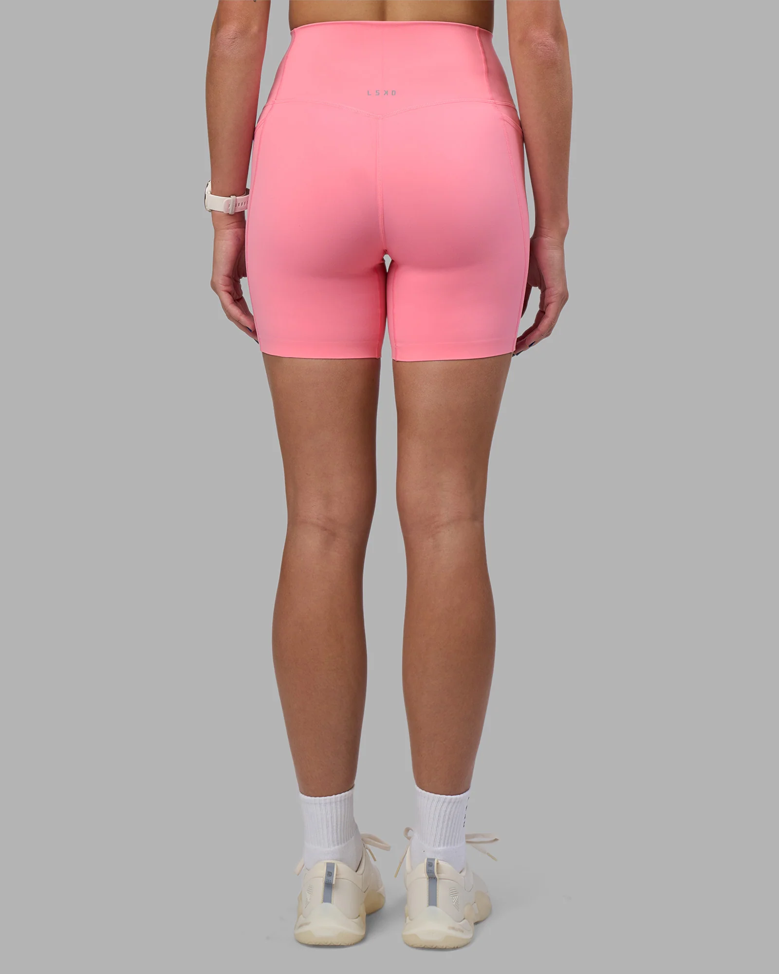 Elixir Ultra High-Rise 6" Short Pockets - Candy Pink - Image 4