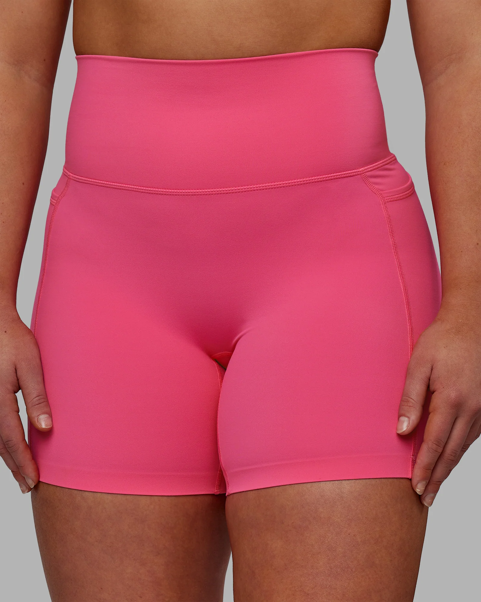 Elixir Ultra High-Rise 6" Short Pockets - Carmine Rose - Image 3