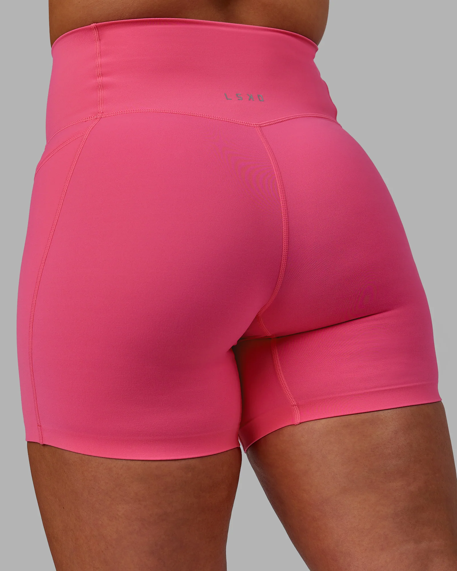 Elixir Ultra High-Rise 6" Short Pockets - Carmine Rose - Image 9