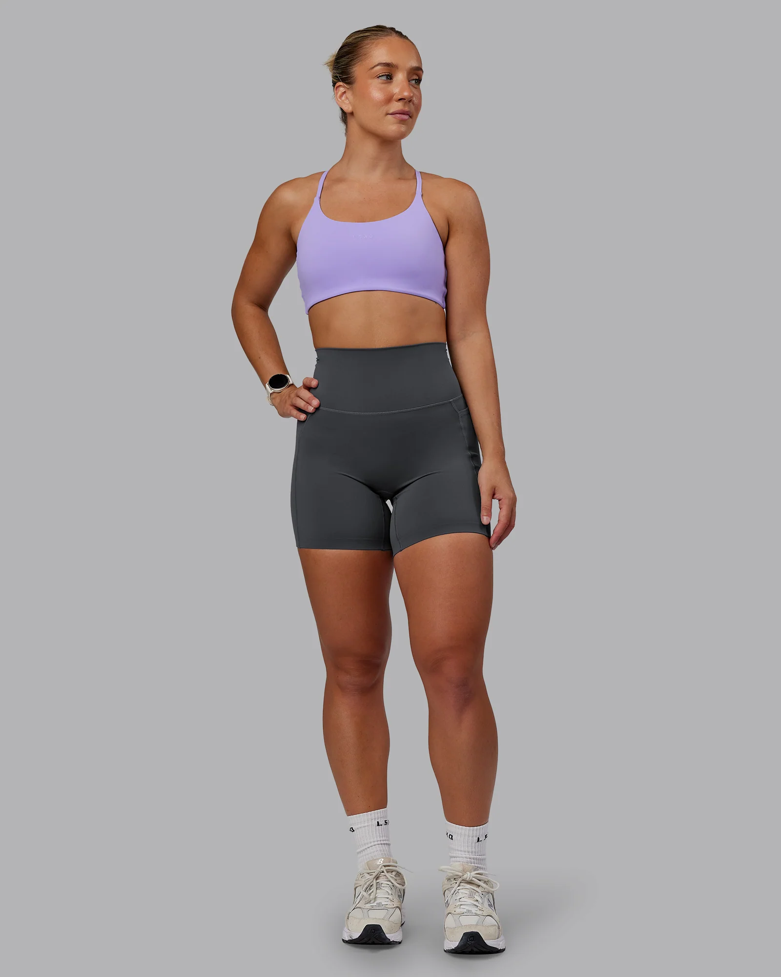 Elixir Ultra High-Rise 6" Short Pockets - Dark Storm - Image 2