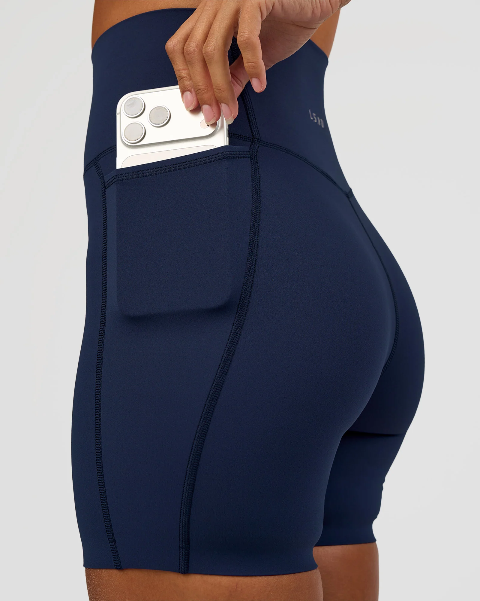 Elixir Ultra High-Rise 6” Short Pockets - Future Navy - Image 2