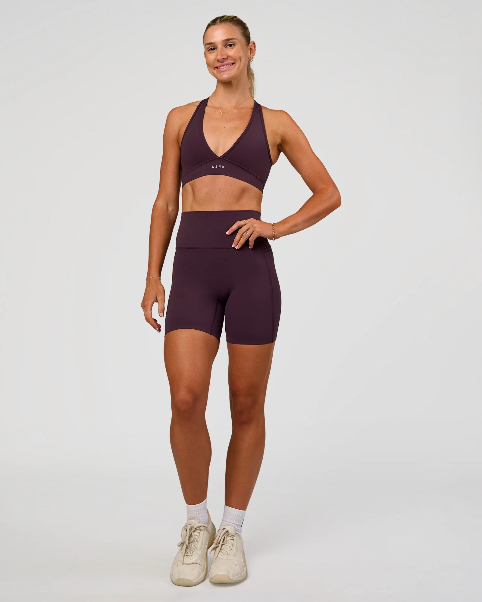 Elixir Ultra High-Rise 6” Short Pockets - Midnight Plum - Image 8