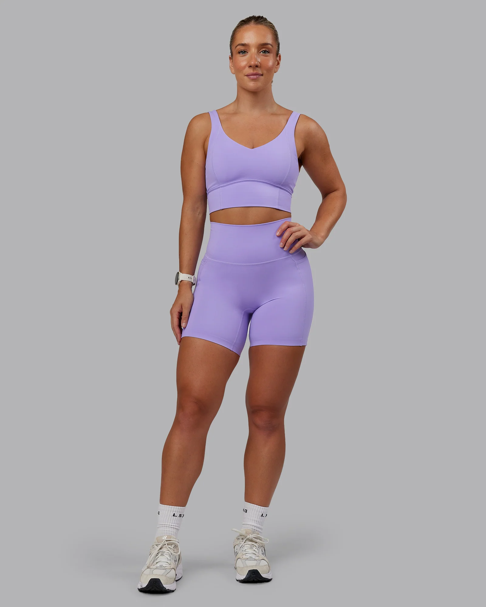 Elixir Ultra High-Rise 6" Short Pockets - Violet Ray - Image 9