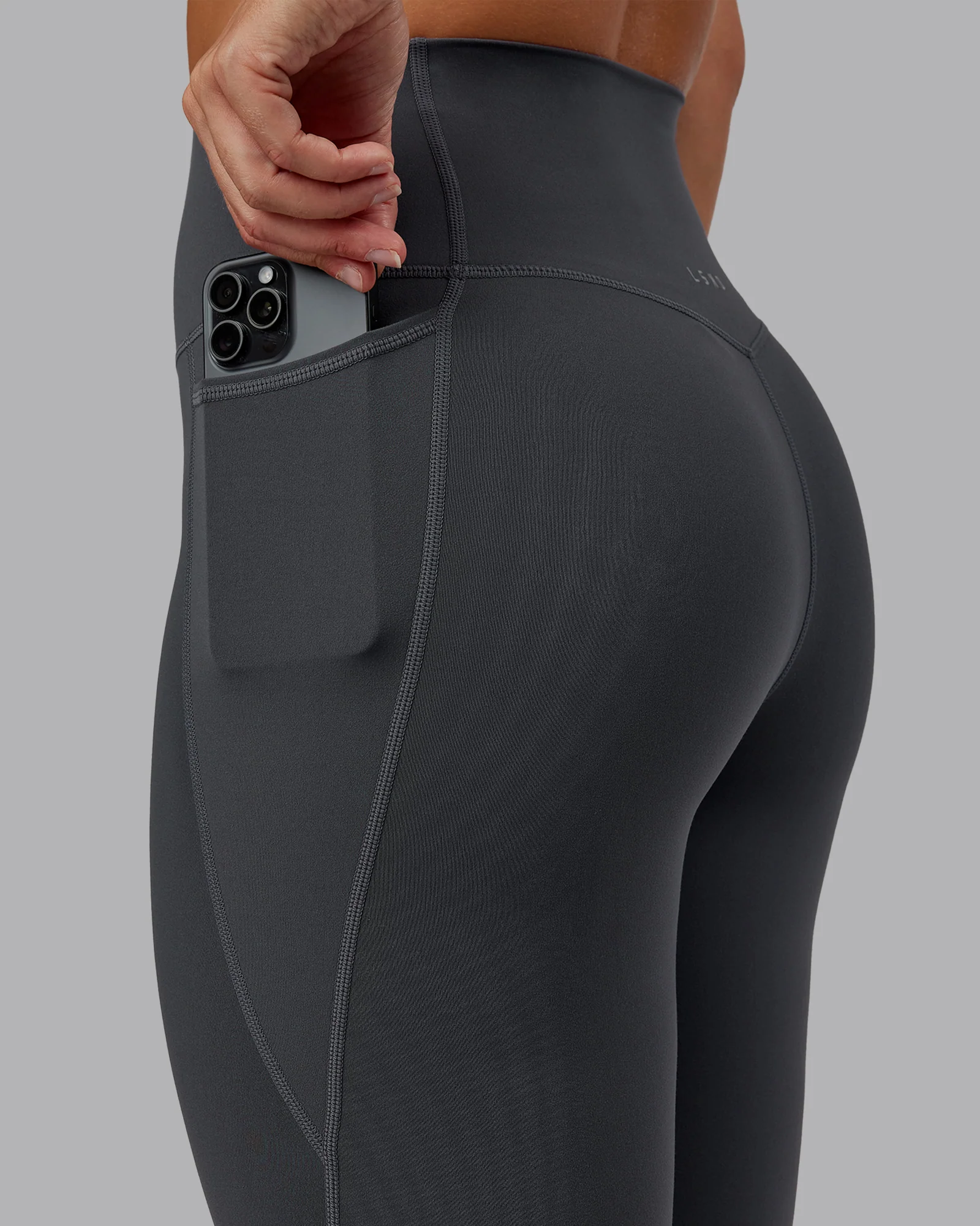 Elixir Ultra High-Rise 7/8 Legging Pockets - Dark Storm - Image 3