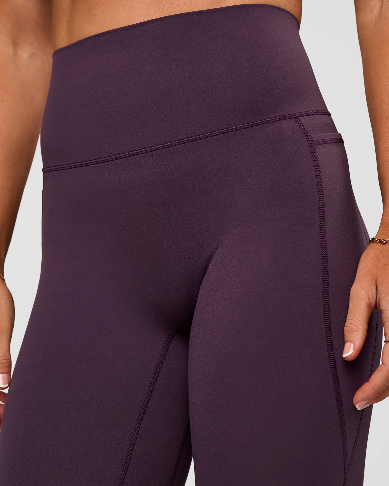 Elixir Ultra High-Rise 7/8 Legging Pockets - Midnight Plum - Image 11