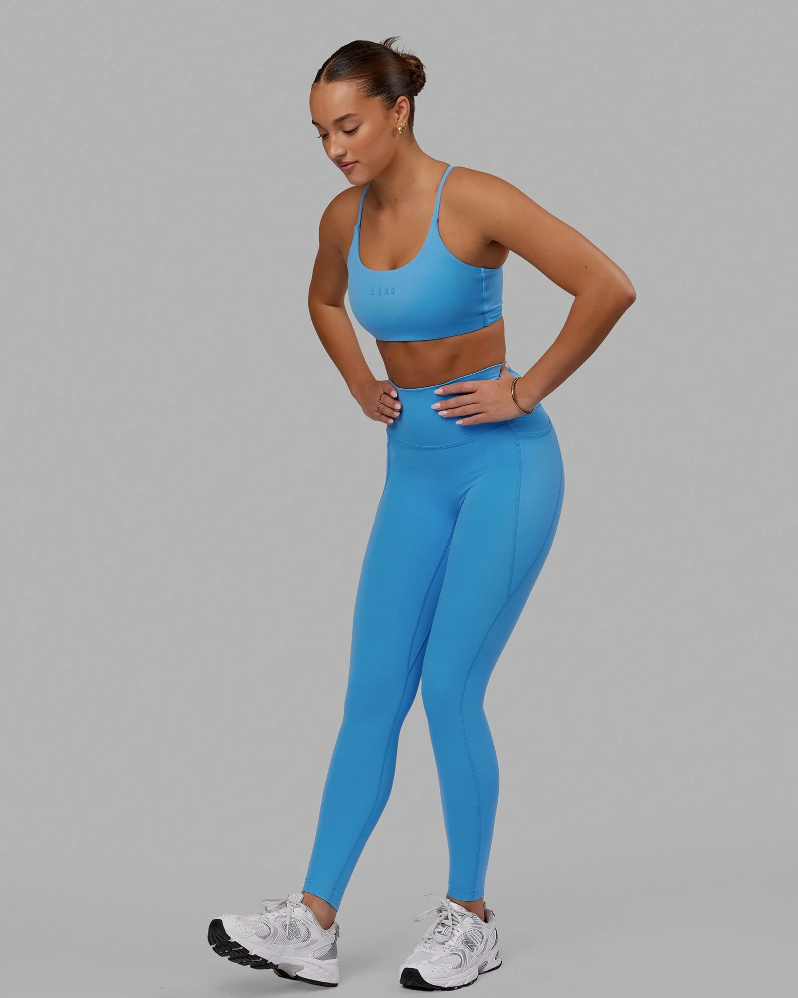 Elixir Ultra High-Rise Full Length Legging Pockets - Azure Blue - Image 10