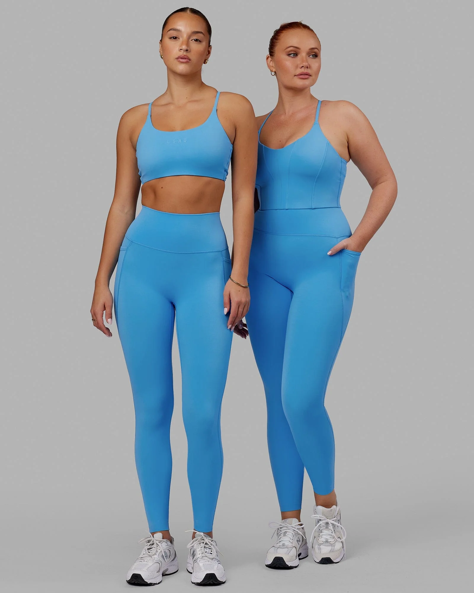 Elixir Ultra High-Rise Full Length Legging Pockets - Azure Blue - Image 9