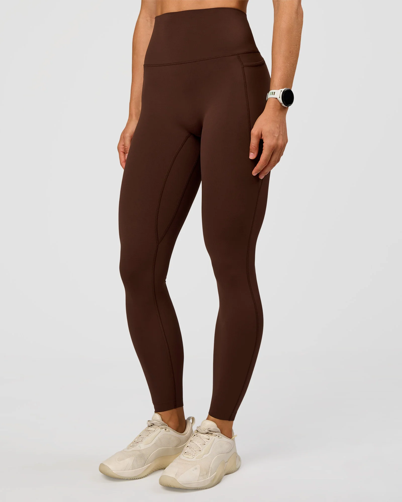 Elixir Ultra High-Rise Full Length Legging Pockets - Hot Chocolate - Image 2