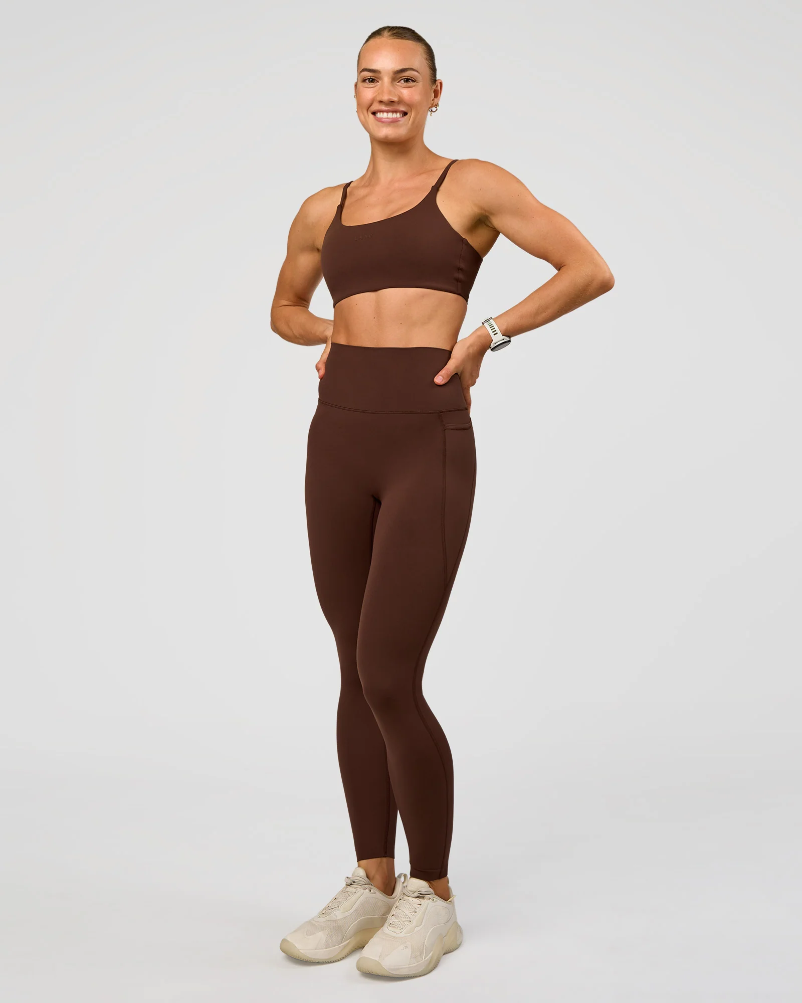 Elixir Ultra High-Rise Full Length Legging Pockets - Hot Chocolate - Image 6