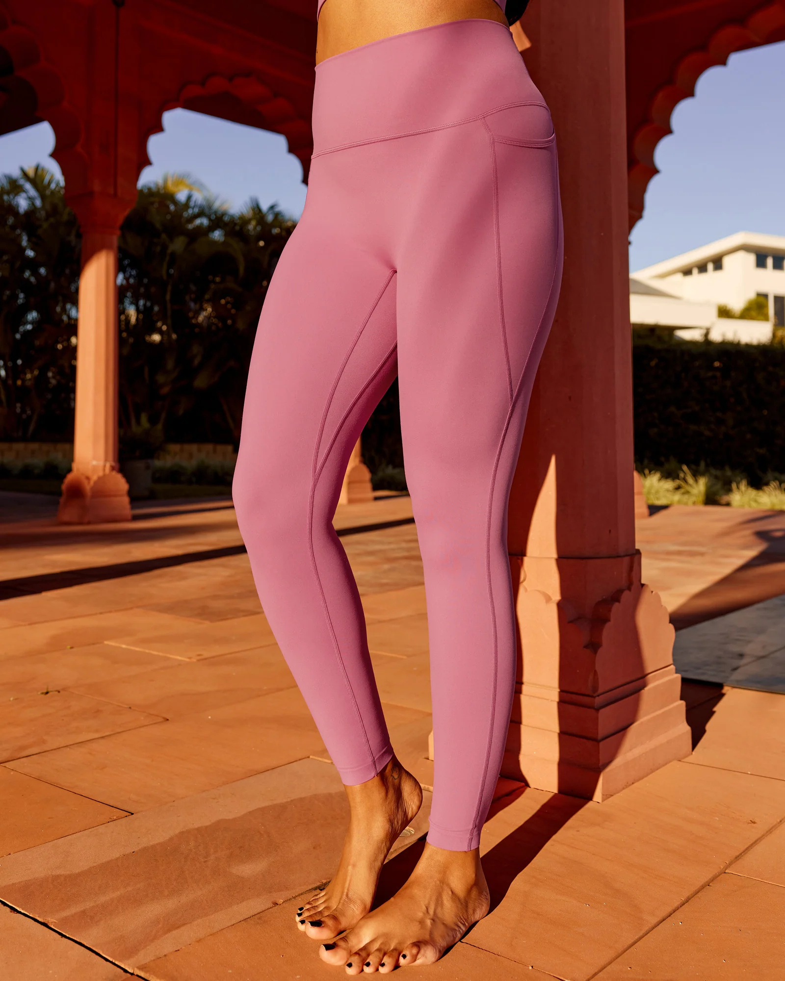 Elixir Ultra High-Rise Full Length Legging Pockets - Mauve Haze - Image 3
