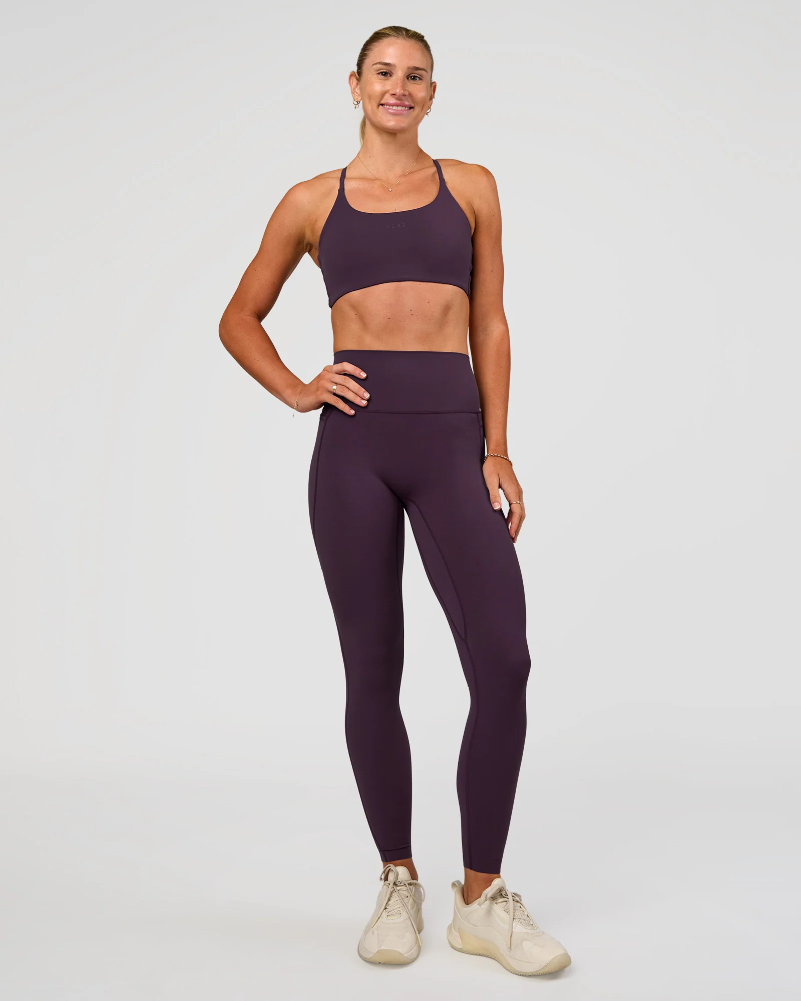 Elixir Ultra High-Rise Full Length Legging Pockets - Midnight Plum - Image 5