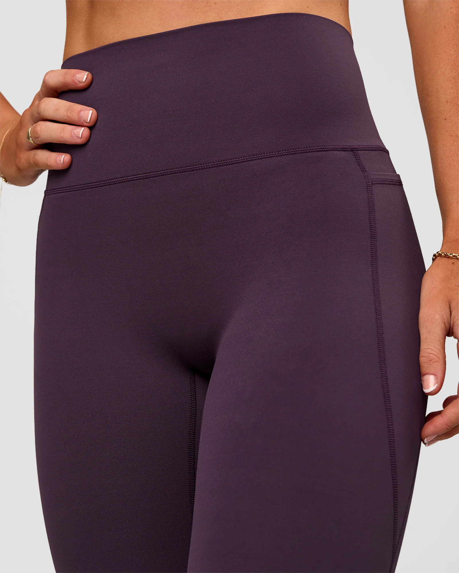 Elixir Ultra High-Rise Full Length Legging Pockets - Midnight Plum - Image 9