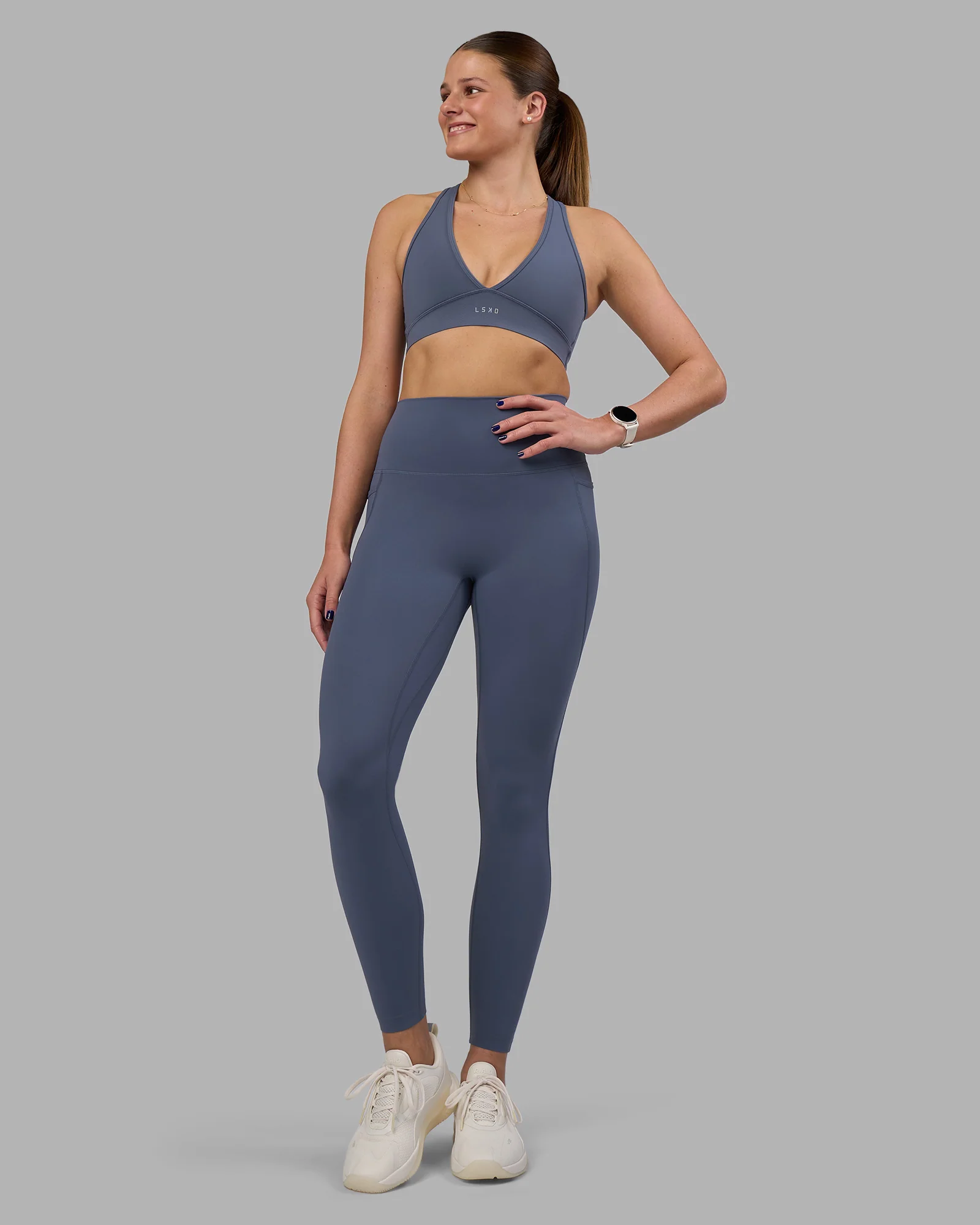Elixir Ultra High-Rise Full Length Legging Pockets - Night Shadow - Image 3
