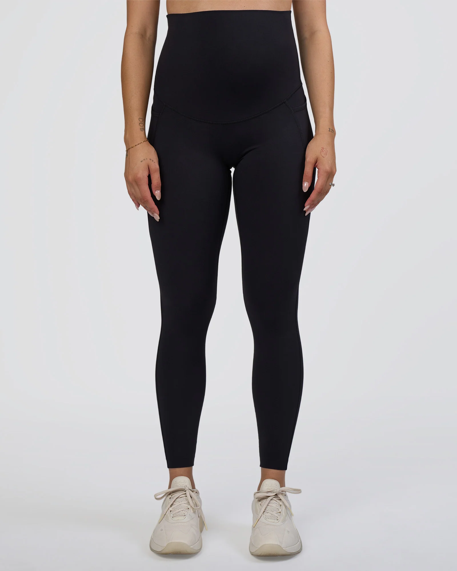 Elixir Ultra High-Rise Maternity Full Length Legging Pockets - Black - Image 8