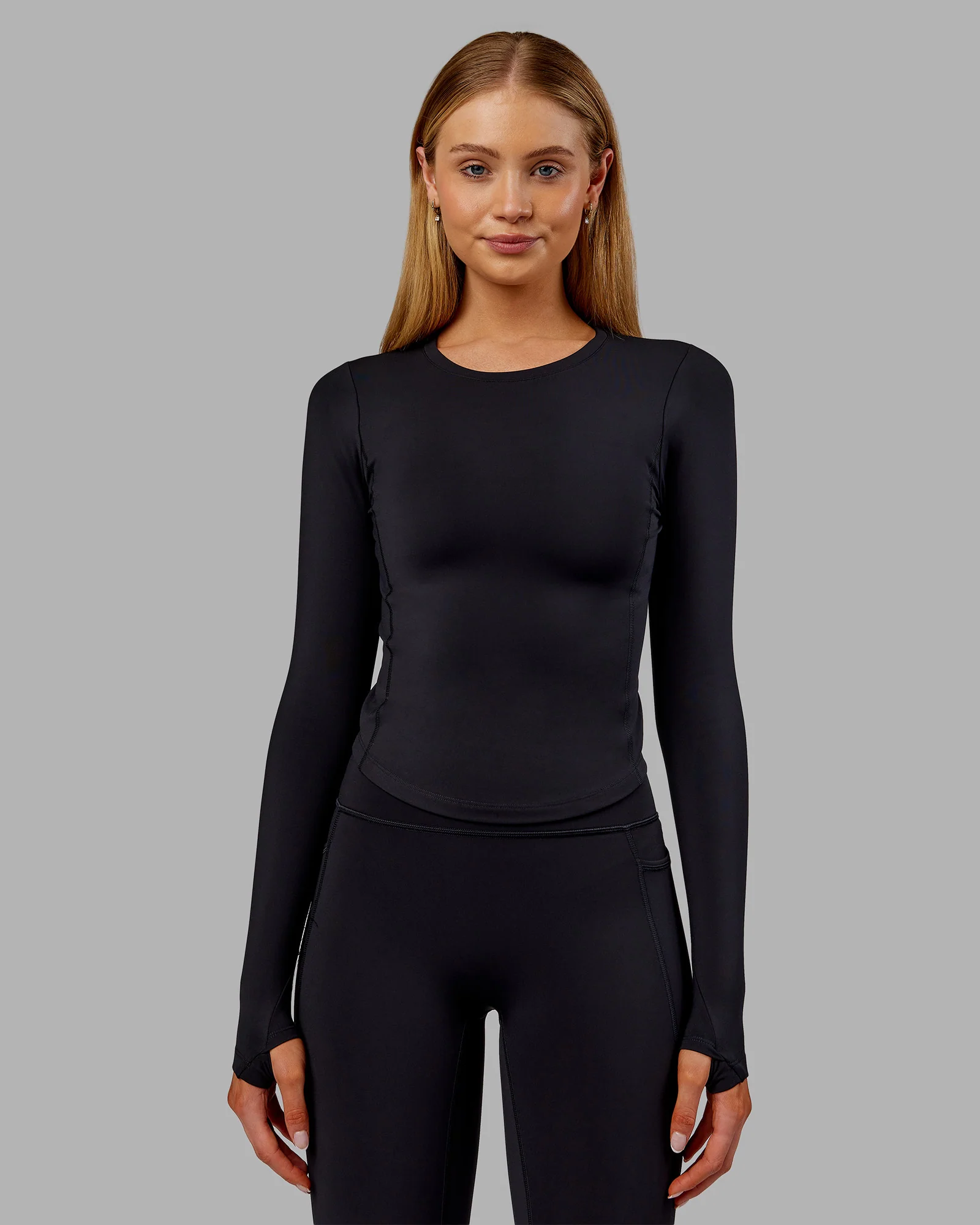 Embrace Thermal Long Sleeve Tee - Black - Image 8