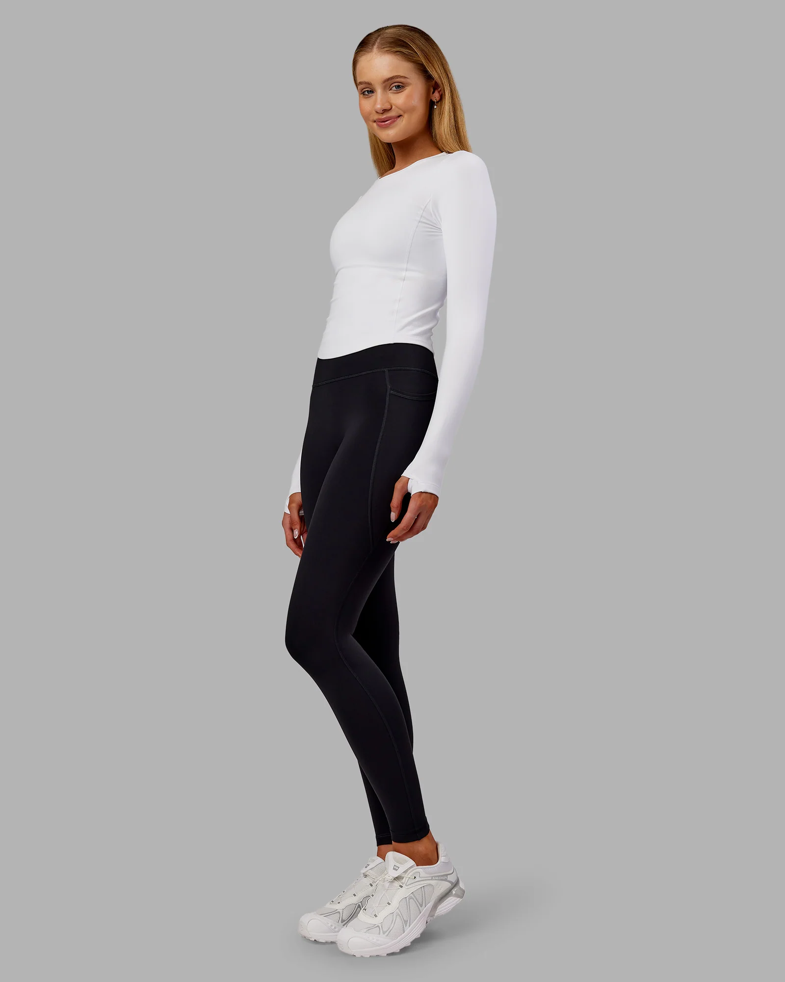 Embrace Thermal Long Sleeve Tee - White - Image 5