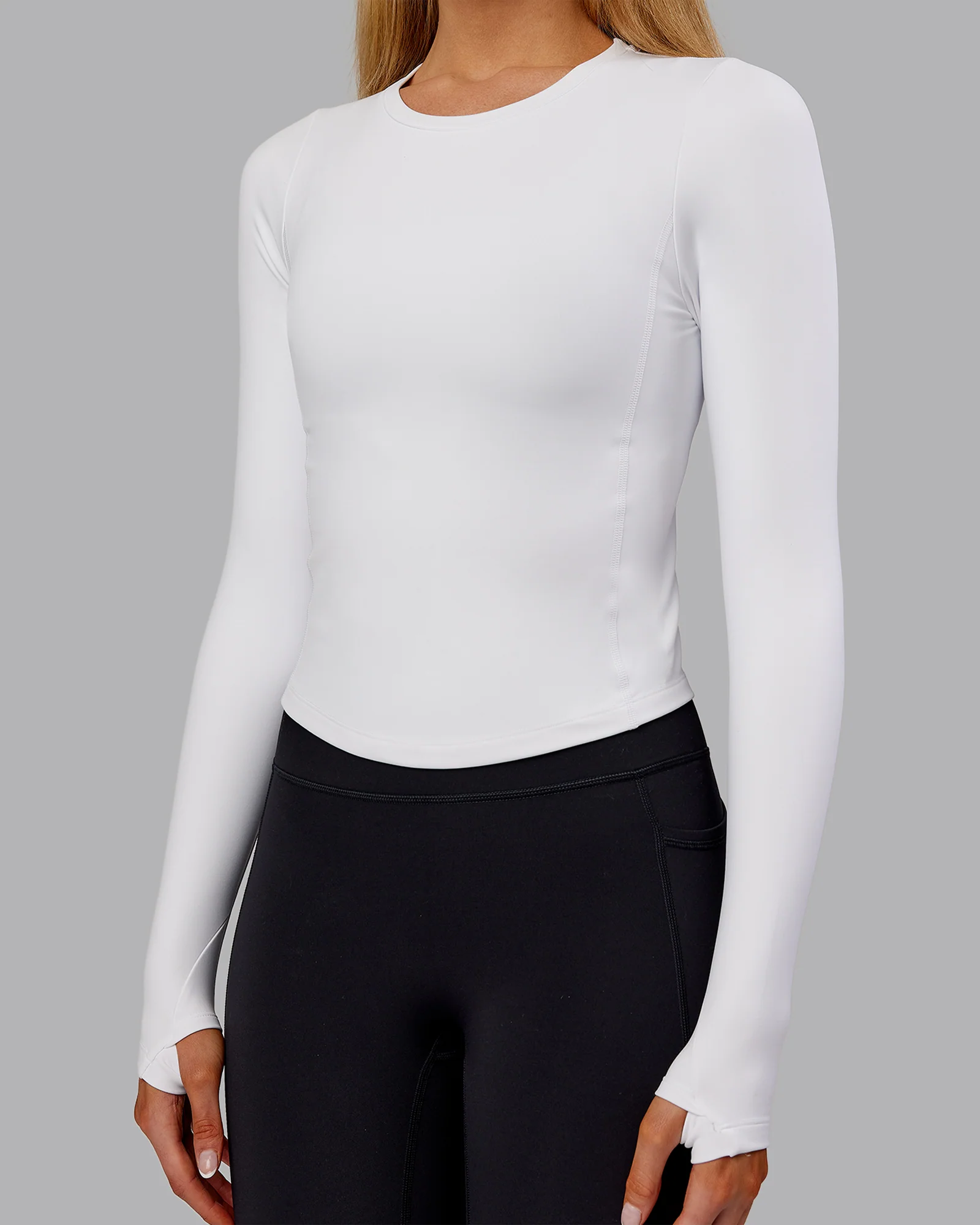 Embrace Thermal Long Sleeve Tee - White - Image 6