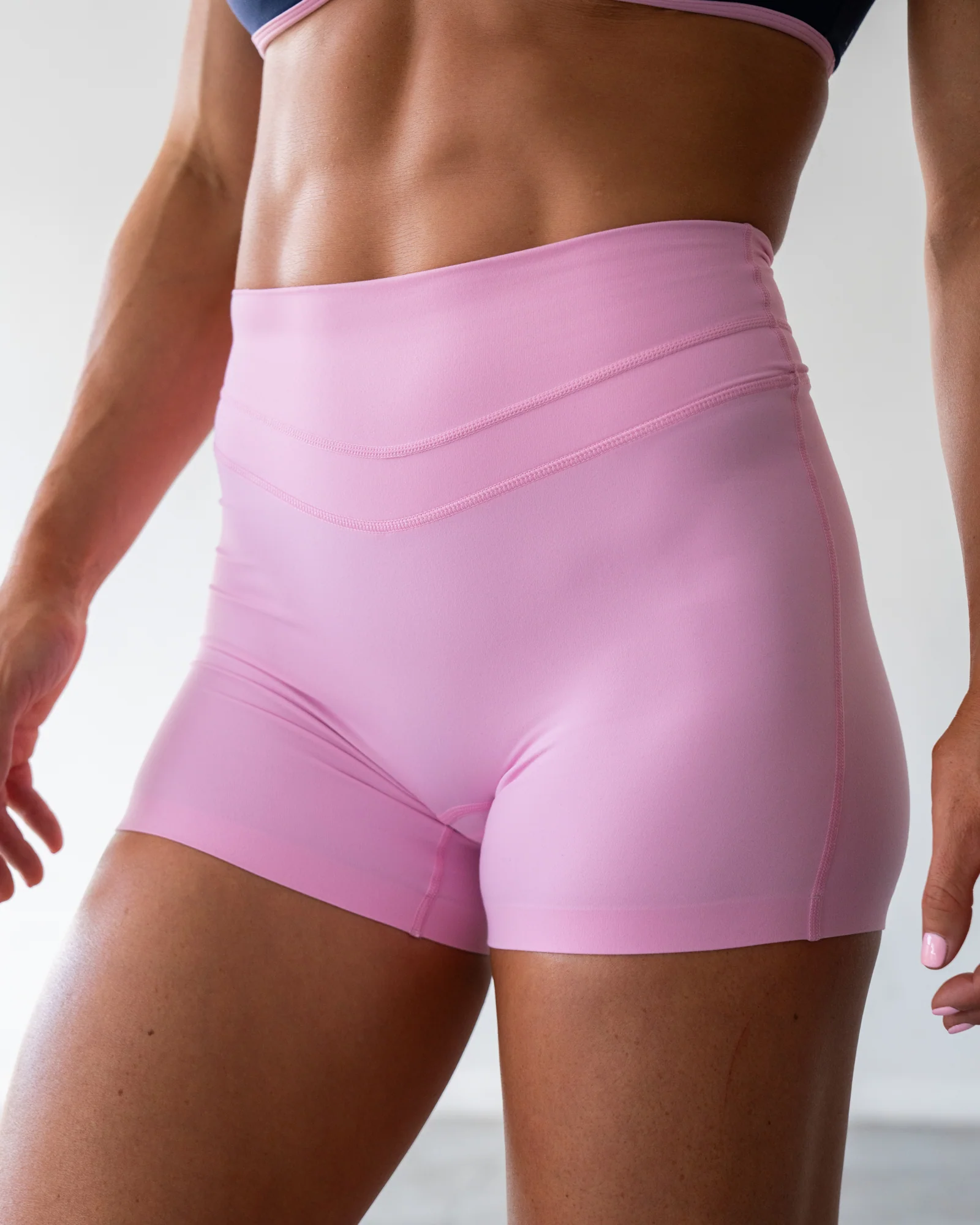 Enhance Ultra High-Rise 4" Short - Pink Frosting - Image 2