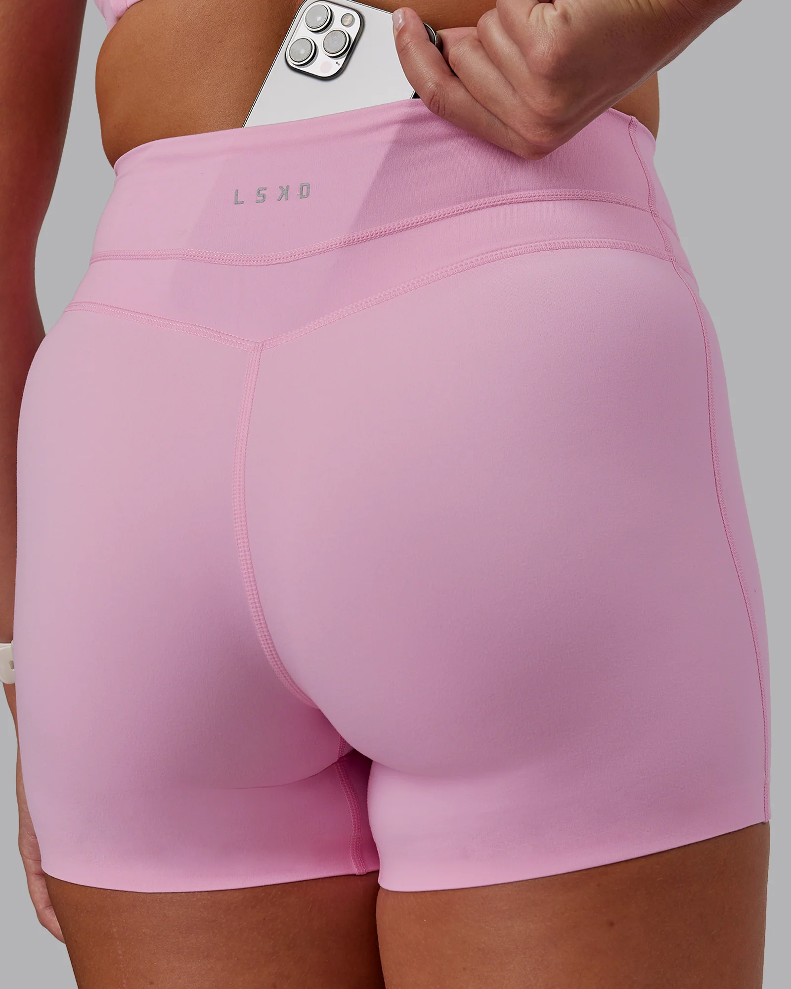 Enhance Ultra High-Rise 4" Short - Pink Frosting - Image 6