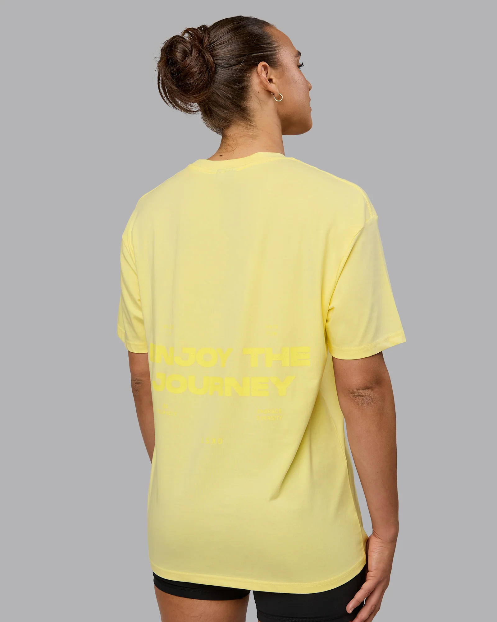 Enjoy the Journey Value Series FLXCotton Tee Oversize - Pale Yellow-Sundress - Image 4