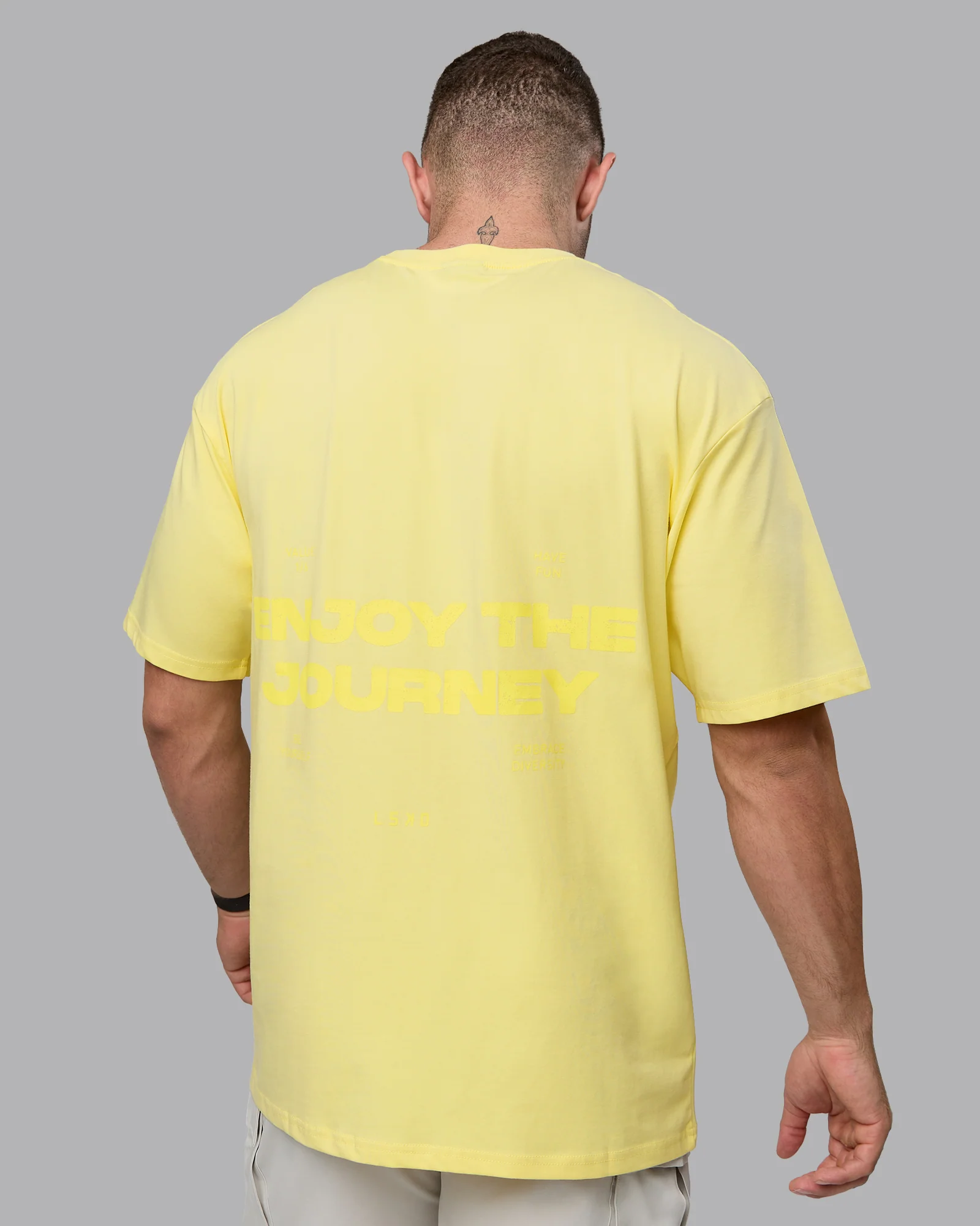 Enjoy the Journey Value Series FLXCotton Tee Oversize - Pale Yellow-Sundress - Image 7