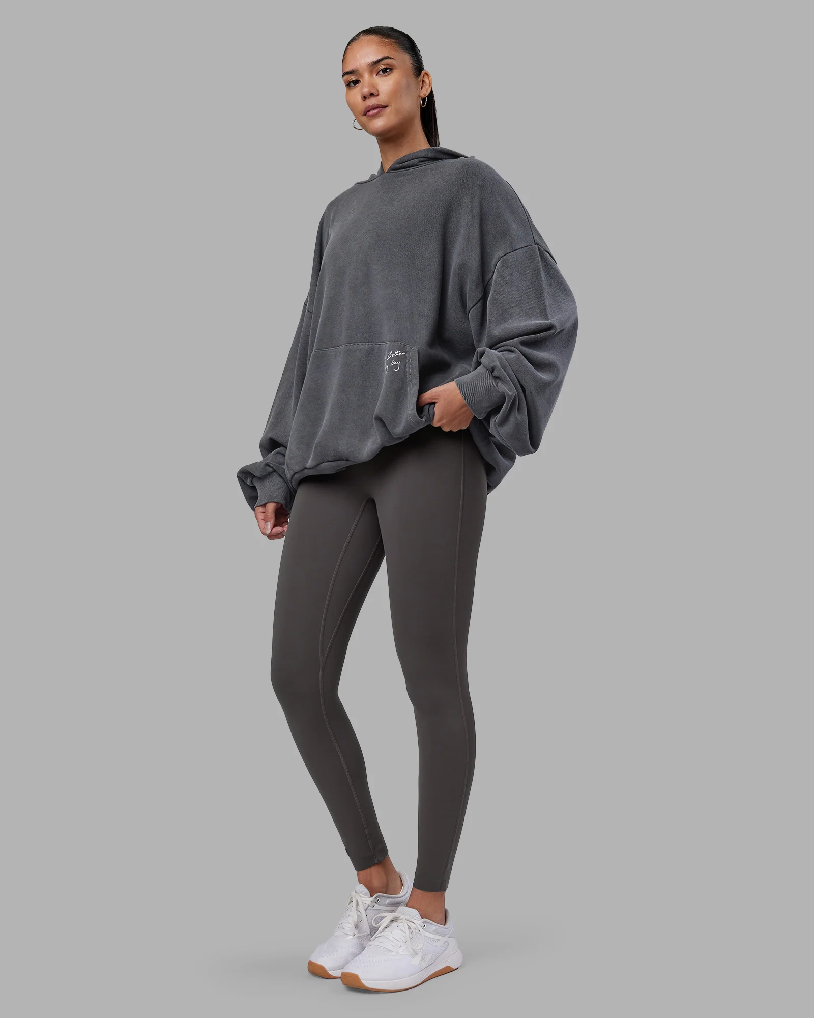 ETJ Values Washed Oversize Hoodie - Dark Storm-Light Bubblegum - Image 10