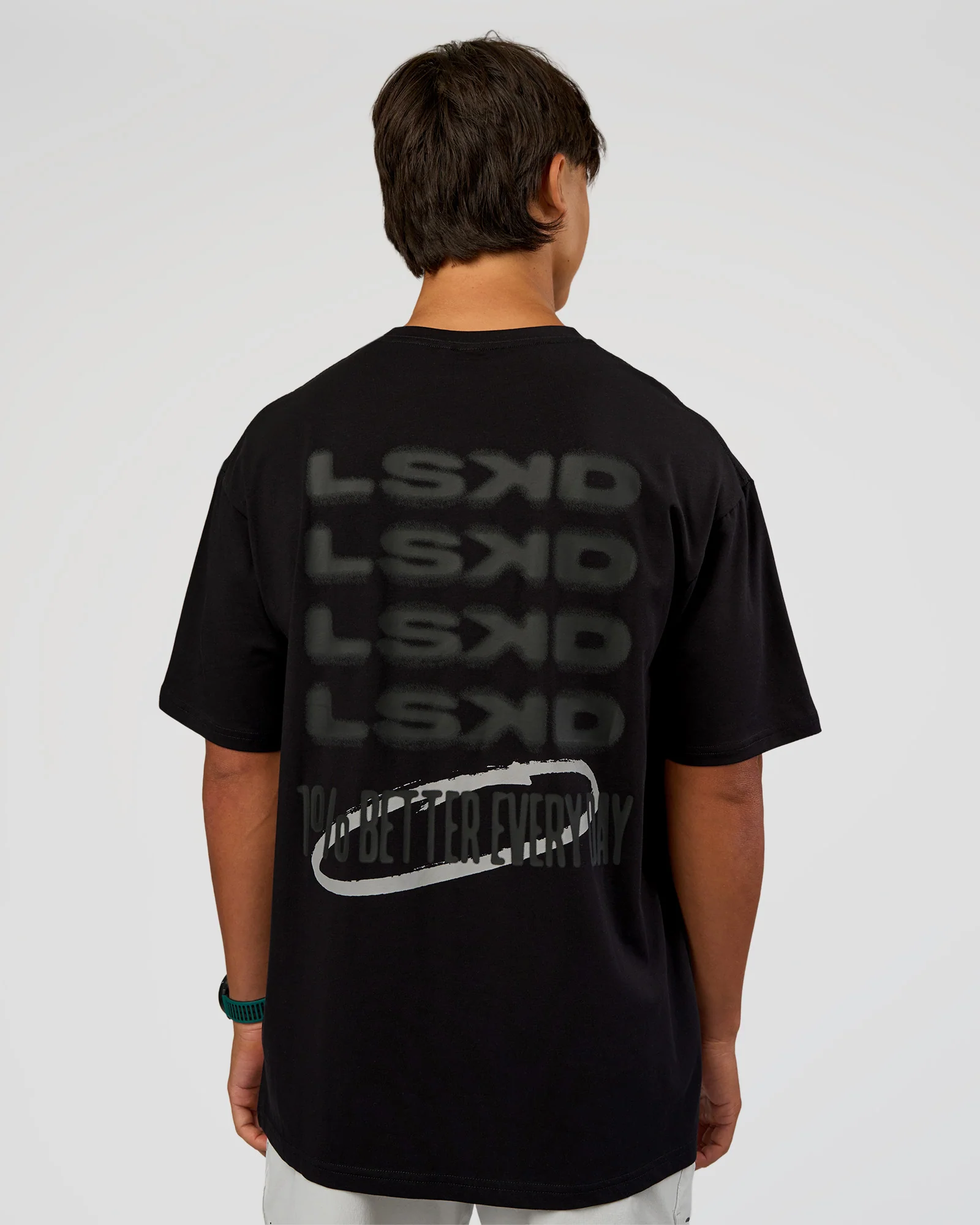 Everyday Elevation FLXCotton Oversized Tee - Black-Black - Image 2