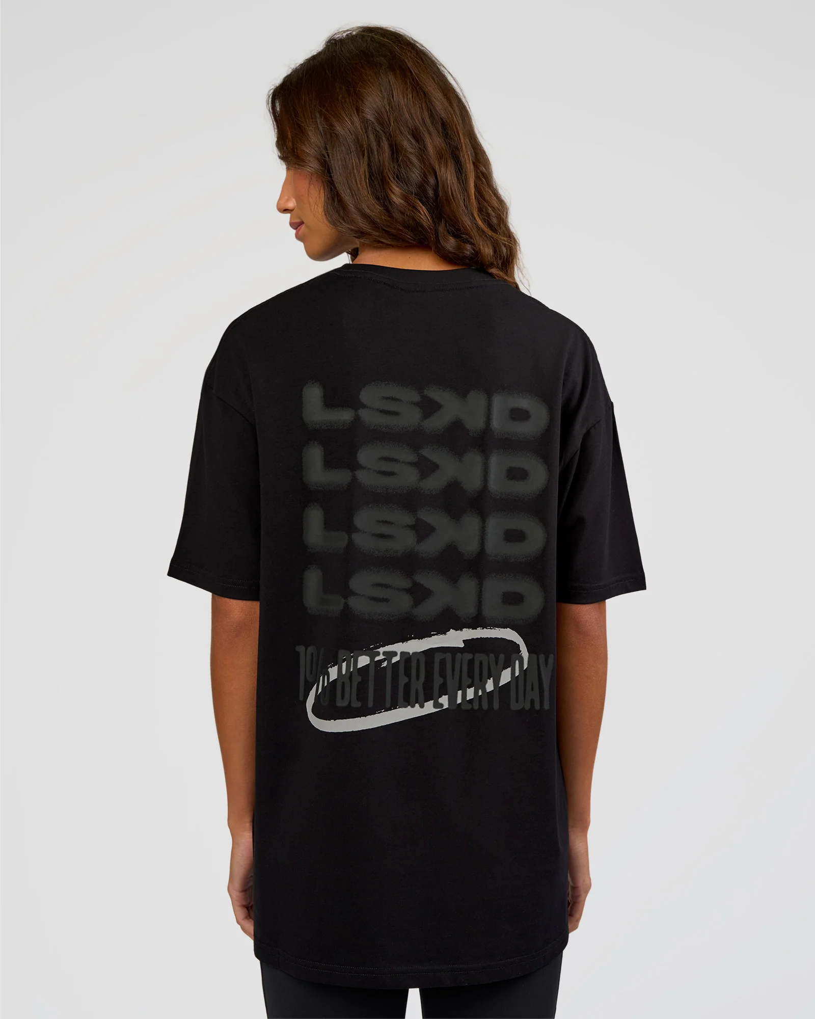 Everyday Elevation FLXCotton Oversized Tee - Black-Black - Image 4