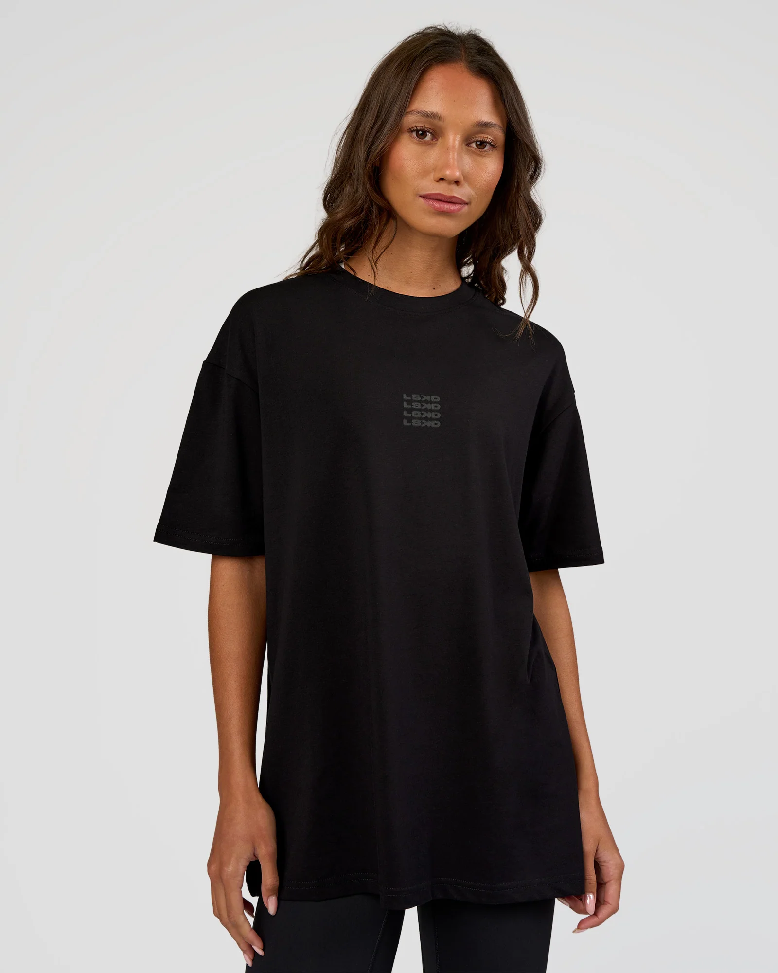 Everyday Elevation FLXCotton Oversized Tee - Black-Black - Image 5