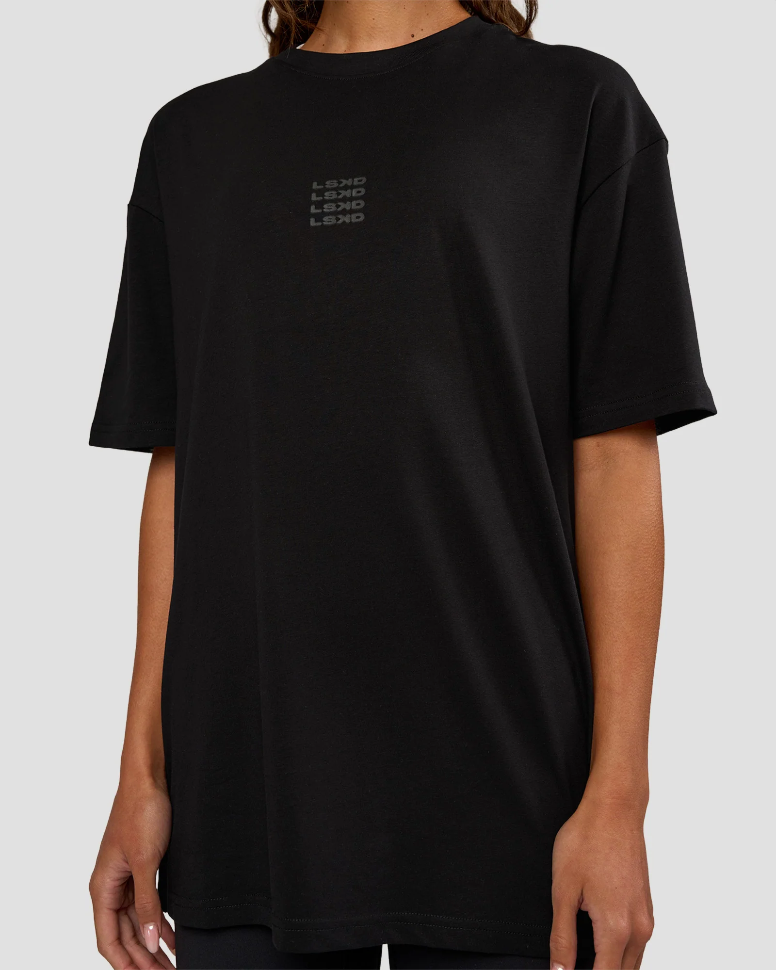 Everyday Elevation FLXCotton Oversized Tee - Black-Black - Image 9