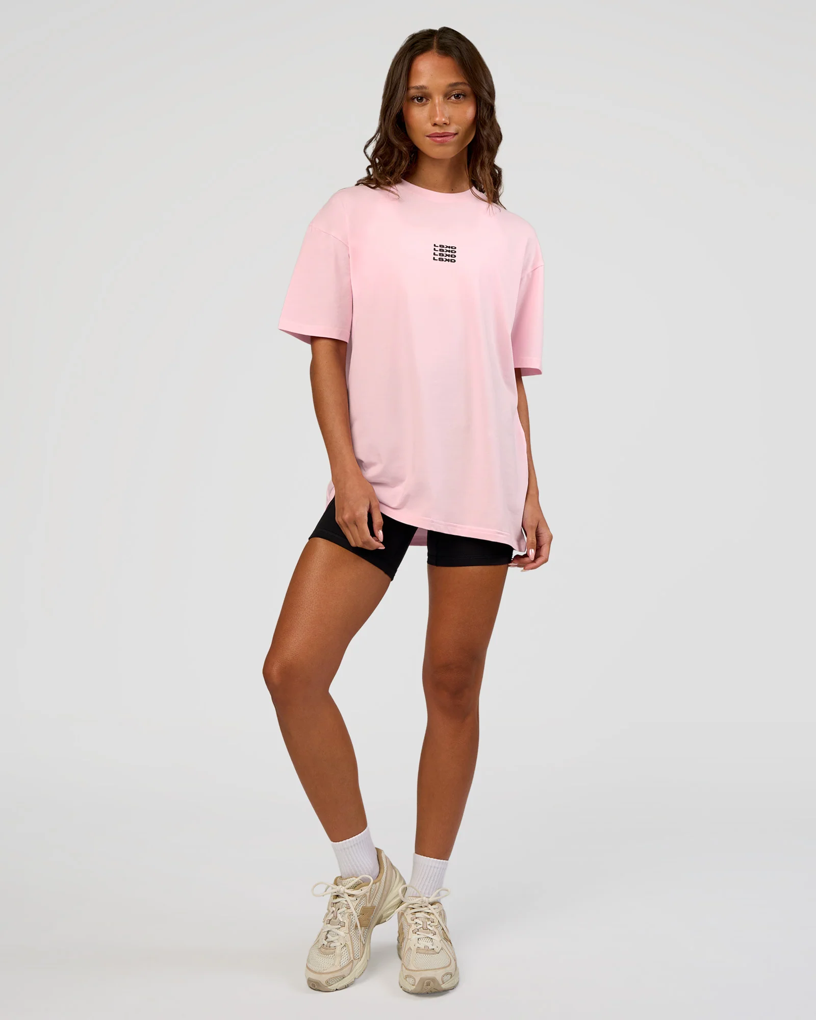 Everyday Elevation FLXCotton Oversized Tee - Marshmallow-Black - Image 7