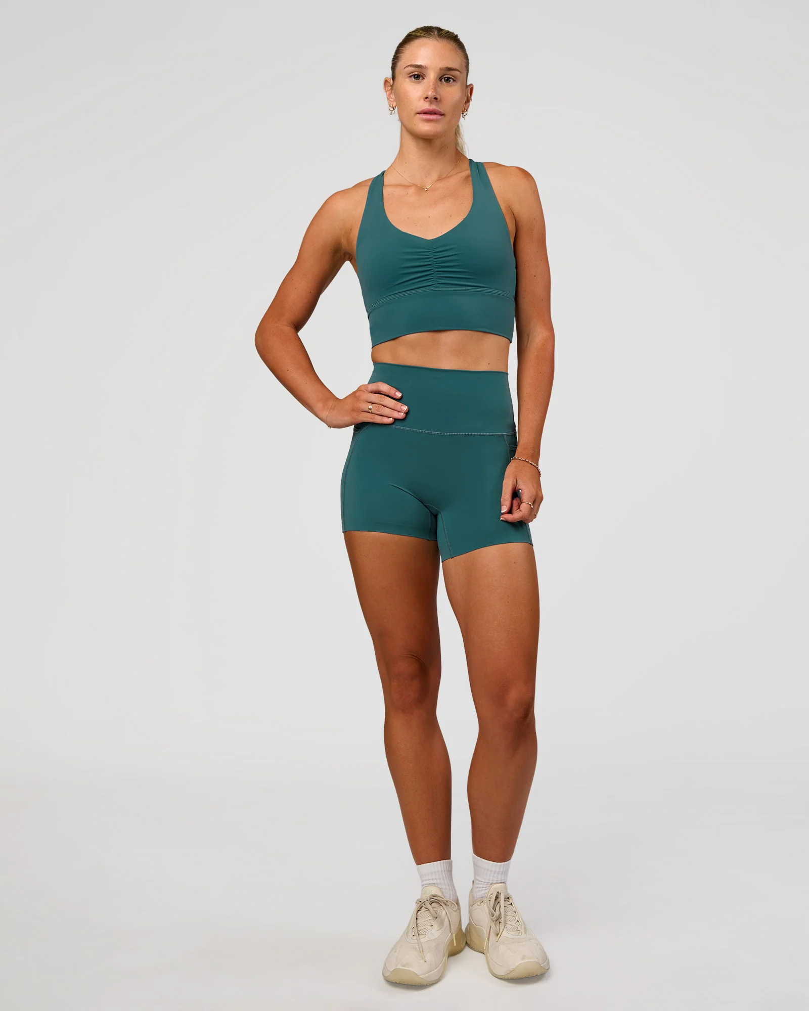 Evoke Longline Sports Bra - Transformative Teal - Image 4