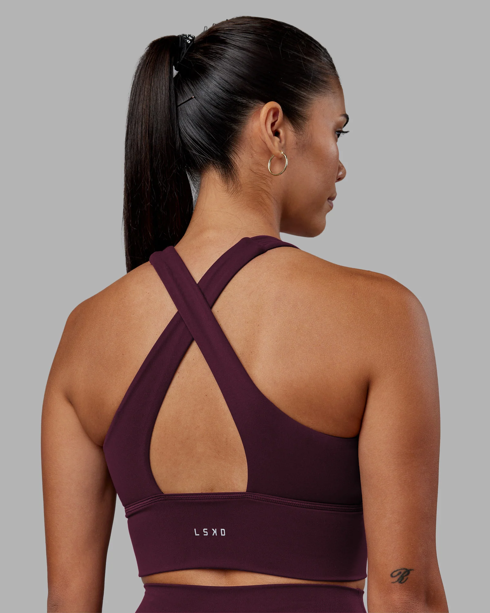 Evoke Longline Sports Bra - Cherry Lacquer - Image 2