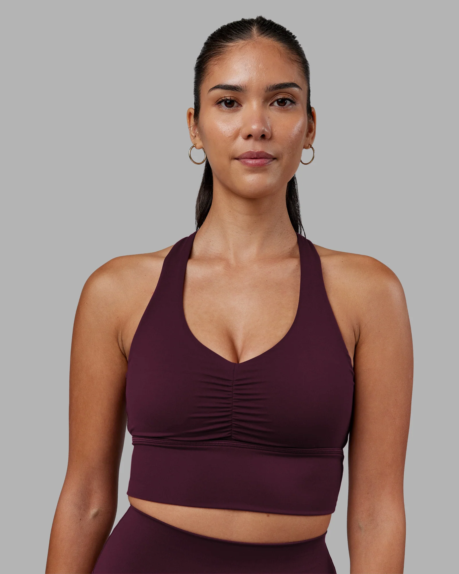 Evoke Longline Sports Bra - Cherry Lacquer - Image 3